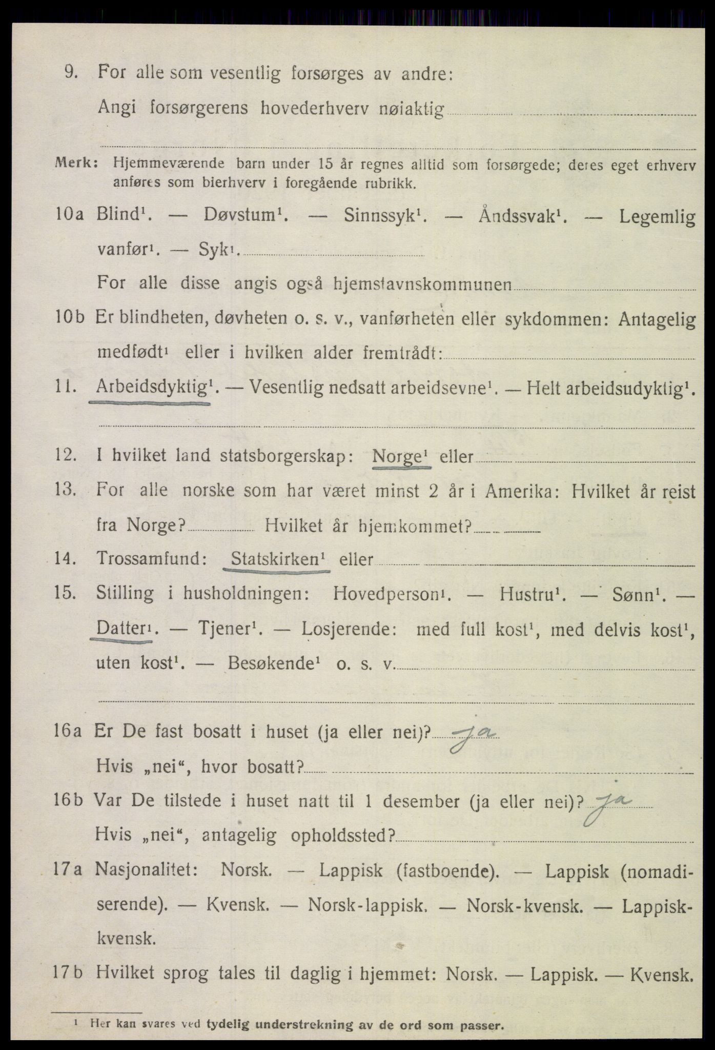 SAT, 1920 census for Meråker, 1920, p. 5981