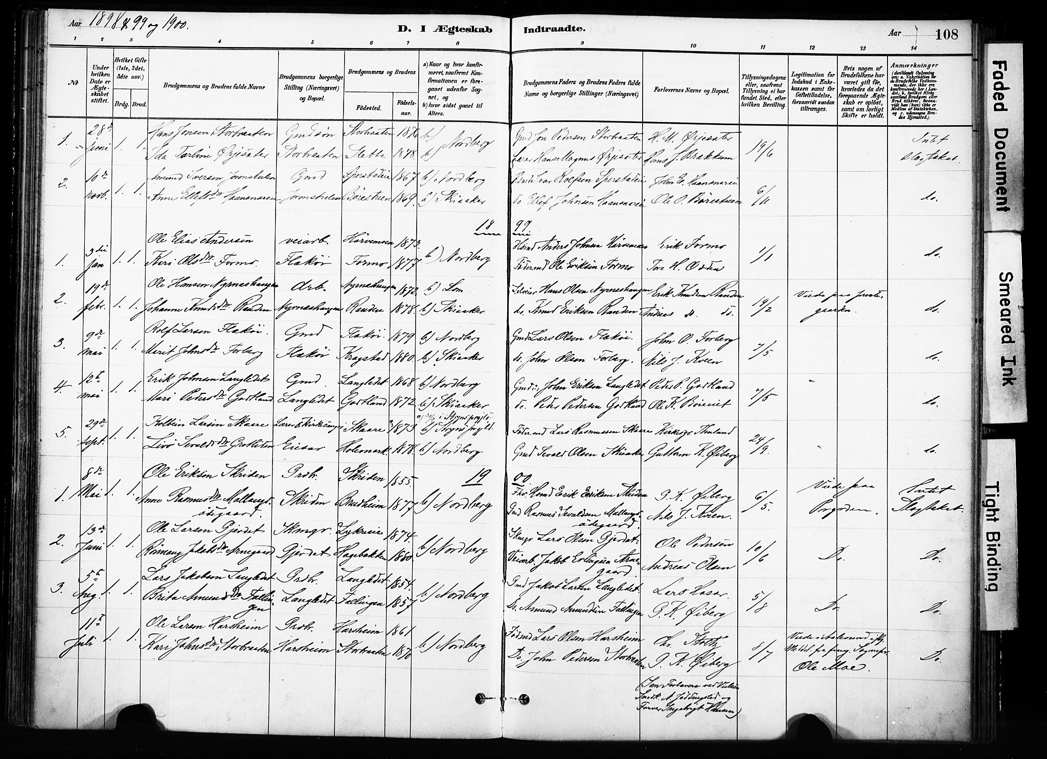 Skjåk prestekontor, SAH/PREST-072/H/Ha/Haa/L0004: Parish register (official) no. 4, 1880-1904, p. 108