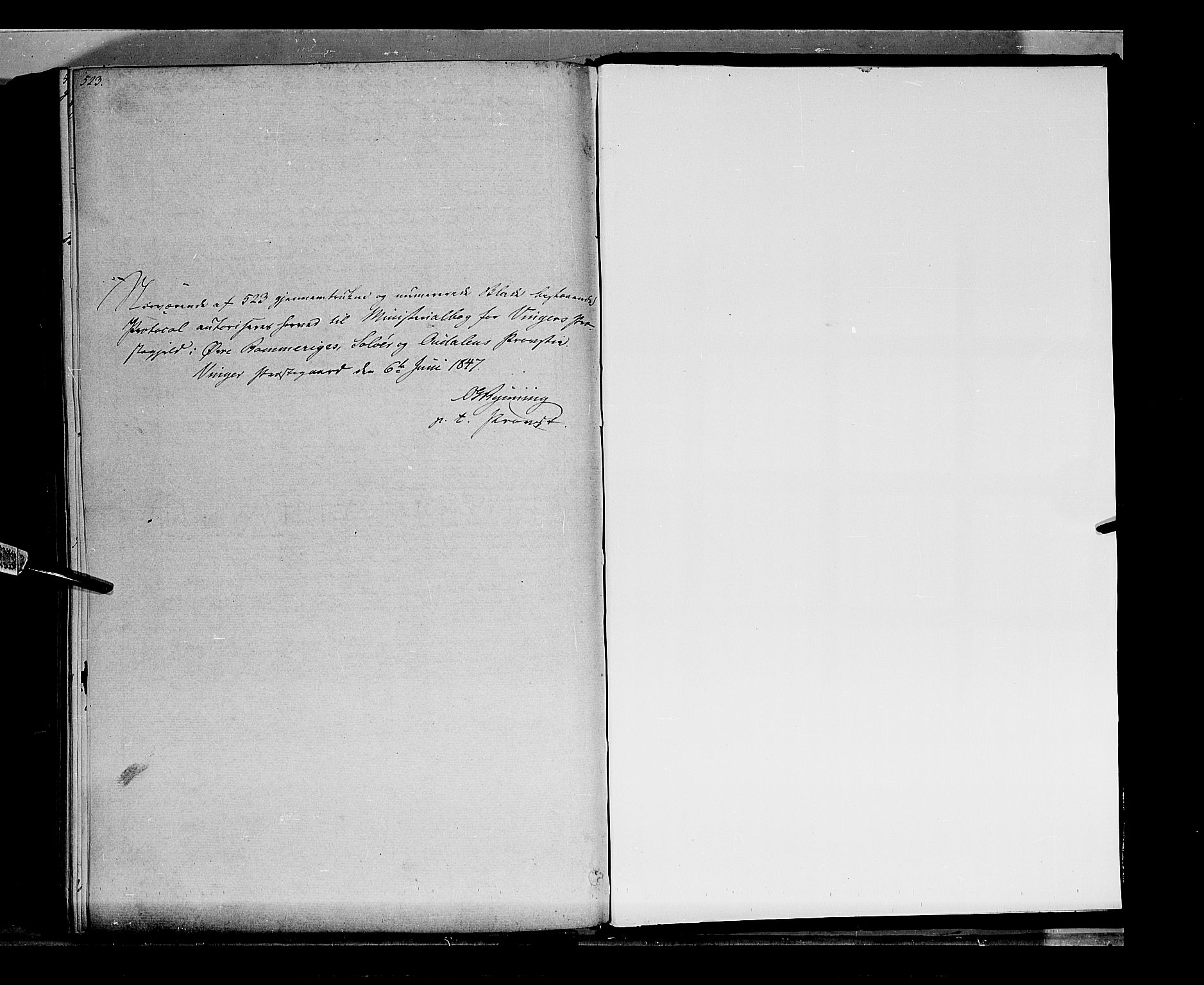 Vinger prestekontor, AV/SAH-PREST-024/H/Ha/Haa/L0009: Parish register (official) no. 9, 1847-1855, p. 523