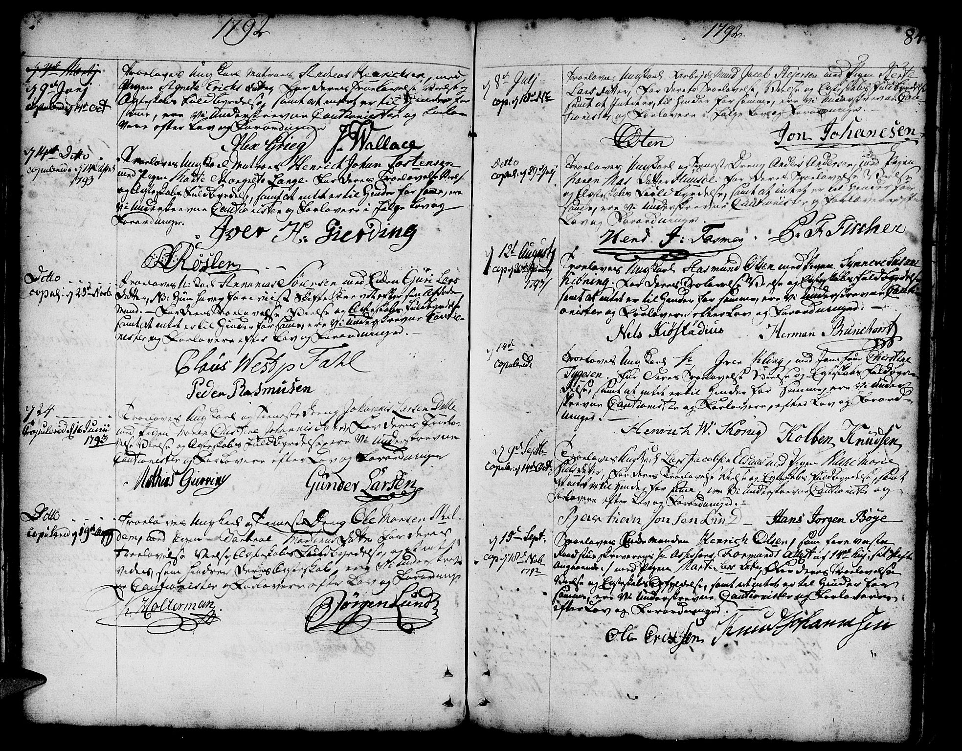 Nykirken Sokneprestembete, SAB/A-77101/H/Haa/L0008: Parish register (official) no. A 8, 1776-1814, p. 84