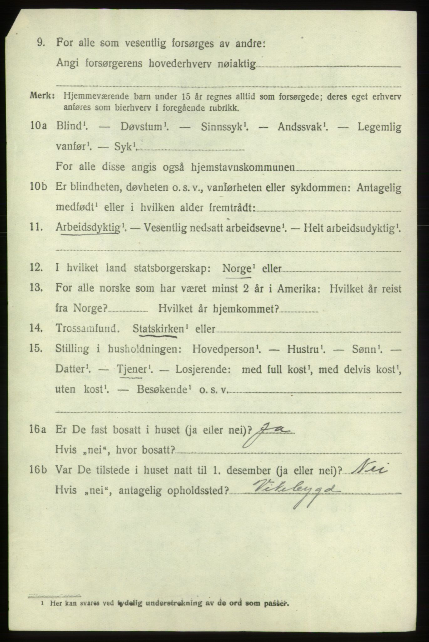 SAB, 1920 census for Valestrand, 1920, p. 474