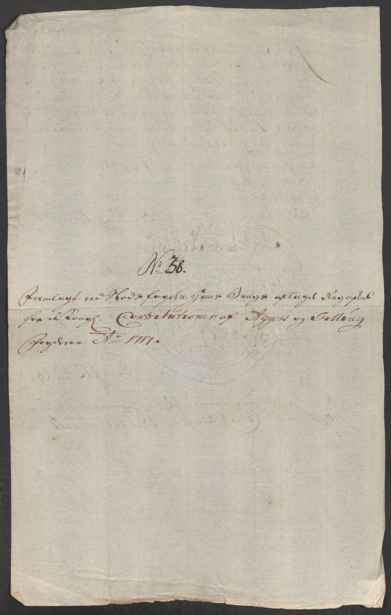 Rentekammeret inntil 1814, Reviderte regnskaper, Fogderegnskap, AV/RA-EA-4092/R10/L0455: Fogderegnskap Aker og Follo, 1717, p. 314