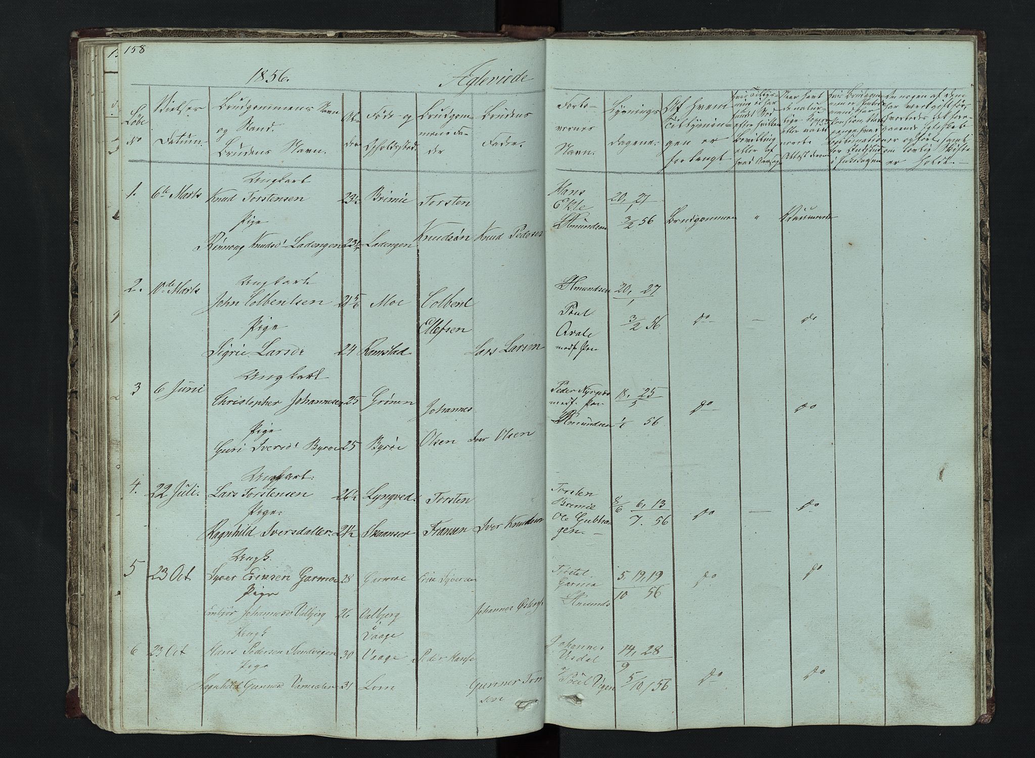 Lom prestekontor, AV/SAH-PREST-070/L/L0014: Parish register (copy) no. 14, 1845-1876, p. 158-159