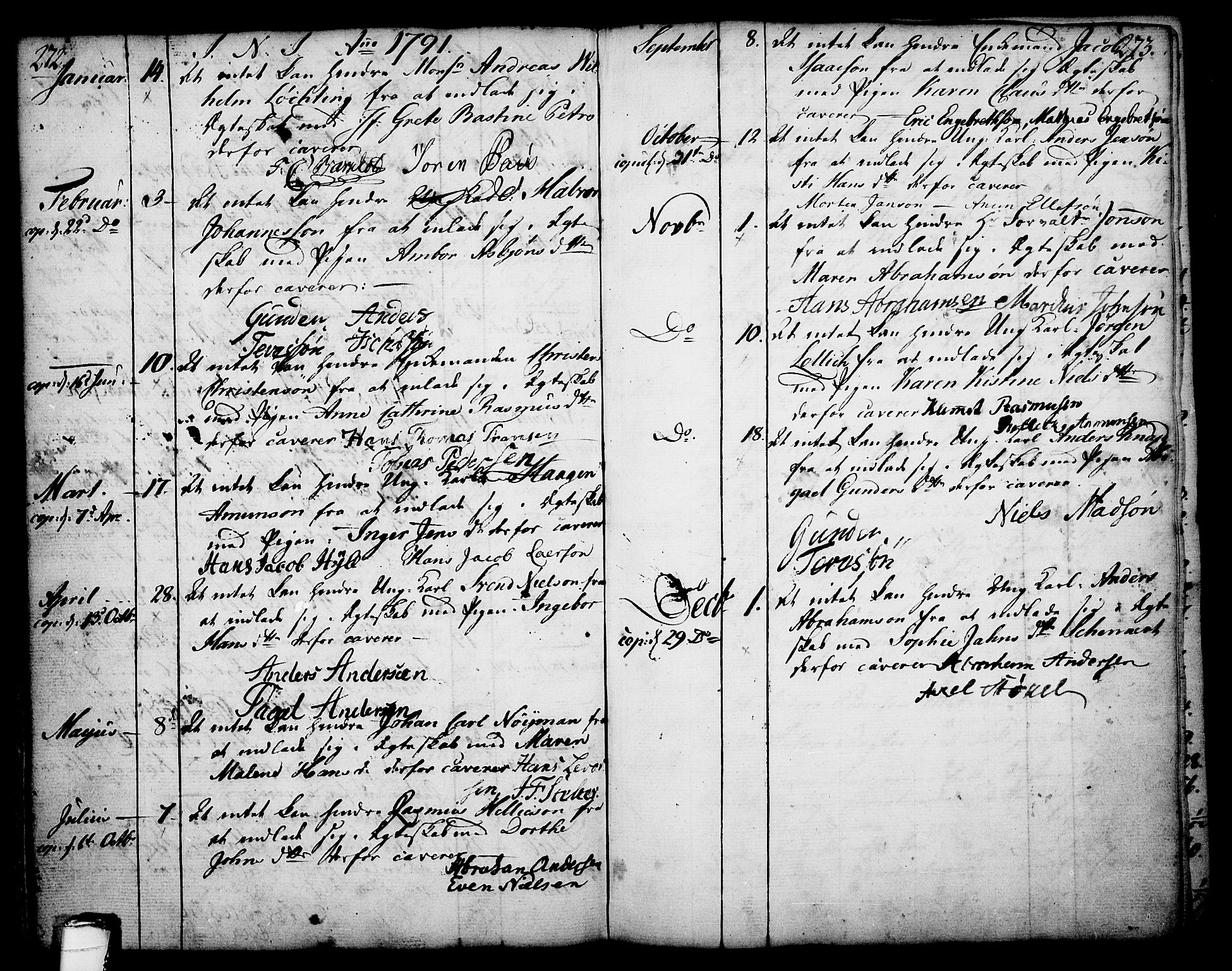 Skien kirkebøker, SAKO/A-302/F/Fa/L0003: Parish register (official) no. 3, 1755-1791, p. 272-273