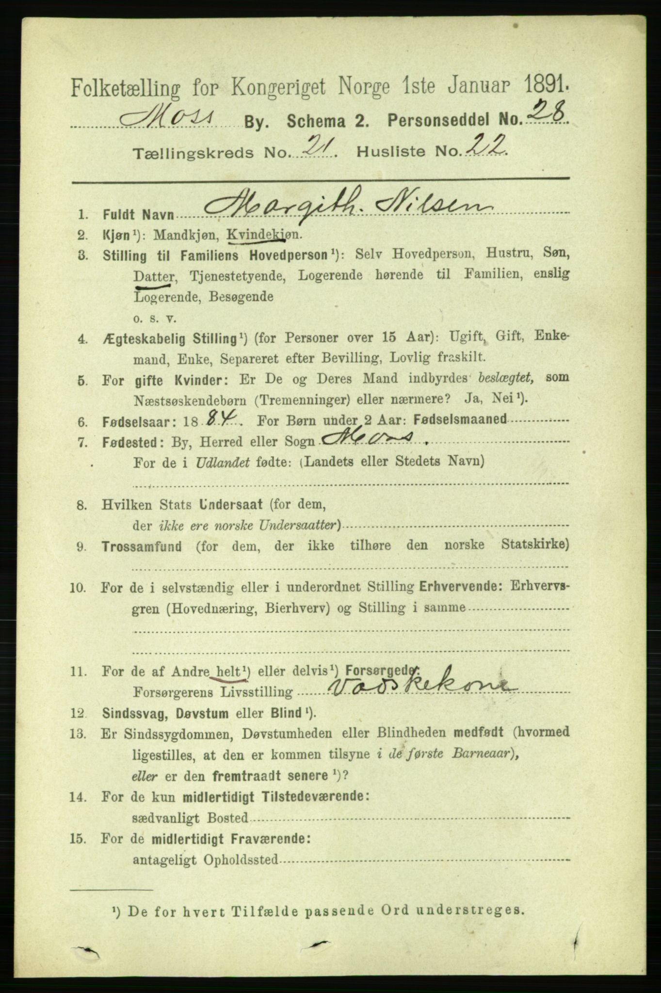 RA, 1891 census for 0104 Moss, 1891, p. 9407