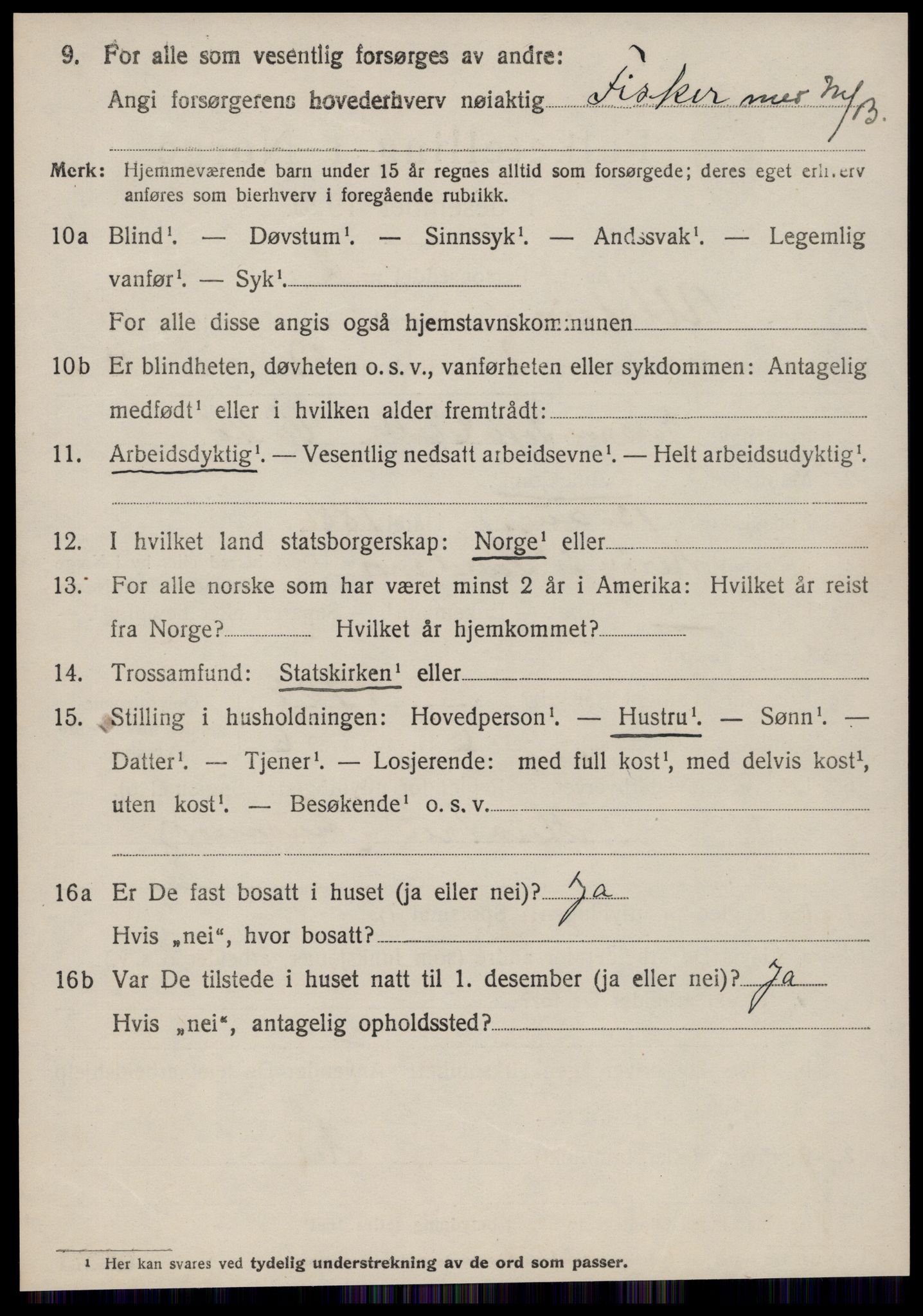 SAT, 1920 census for Ulstein, 1920, p. 5339