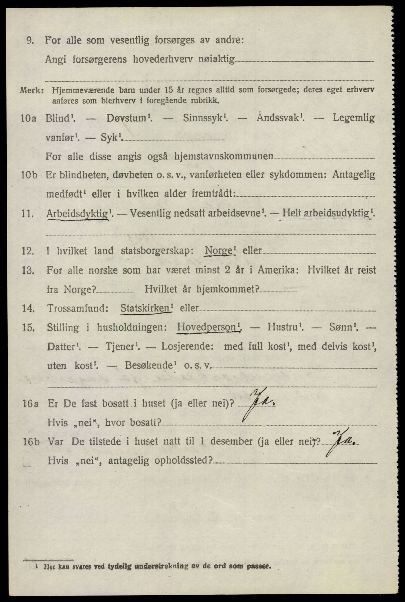 SAO, 1920 census for Ullensaker, 1920, p. 6164