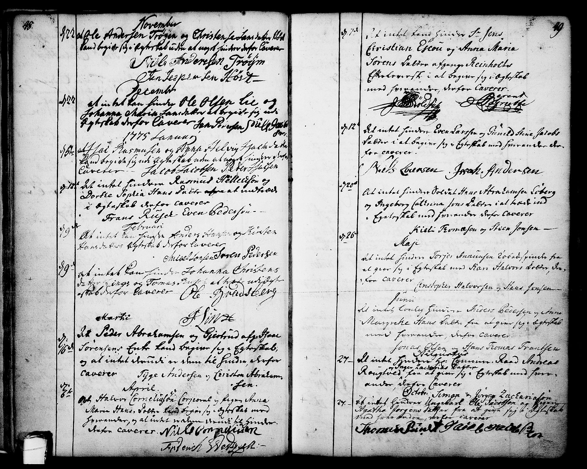 Skien kirkebøker, SAKO/A-302/F/Fa/L0003: Parish register (official) no. 3, 1755-1791, p. 48-49