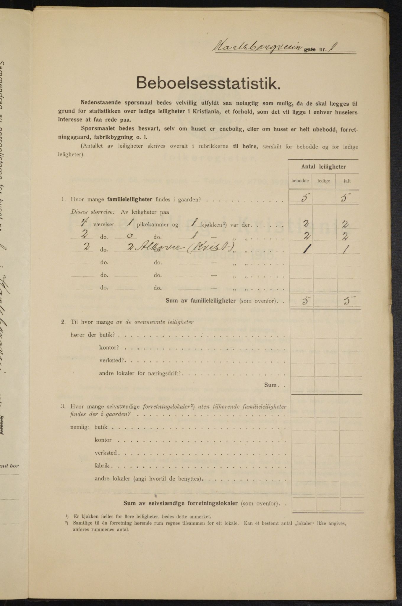 OBA, Municipal Census 1915 for Kristiania, 1915, p. 48432