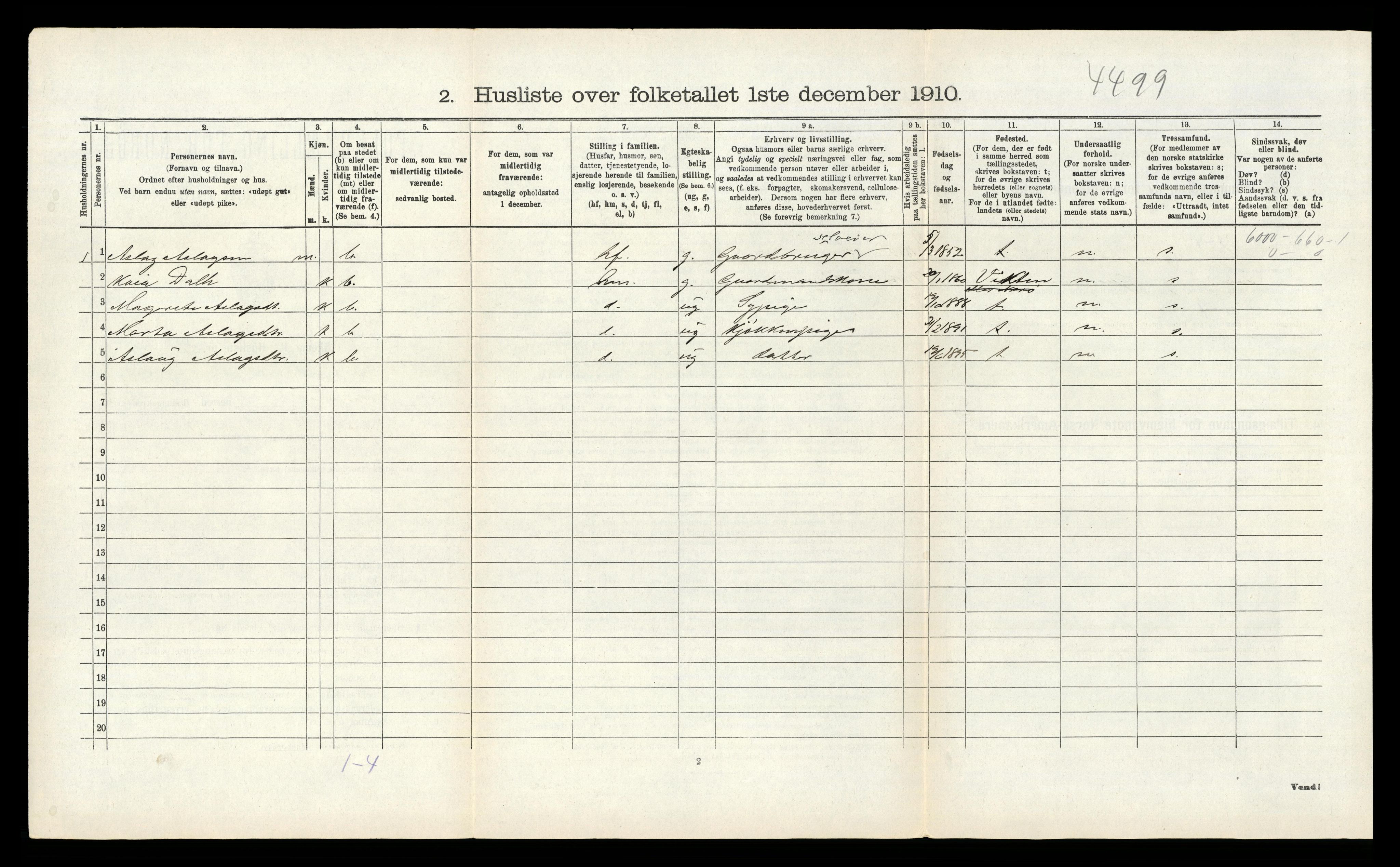 RA, 1910 census for Kopervik, 1910, p. 228