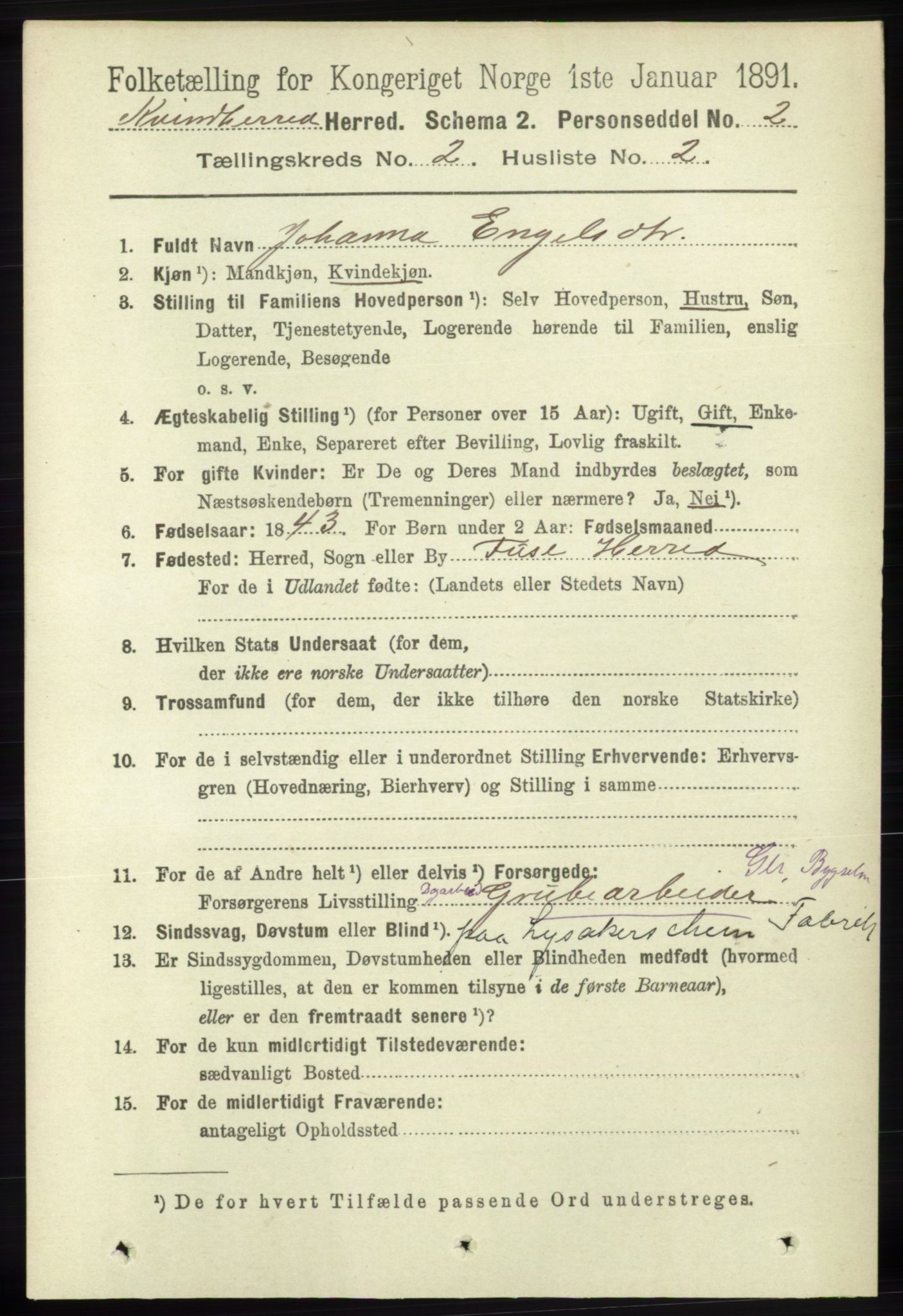 RA, 1891 census for 1224 Kvinnherad, 1891, p. 630