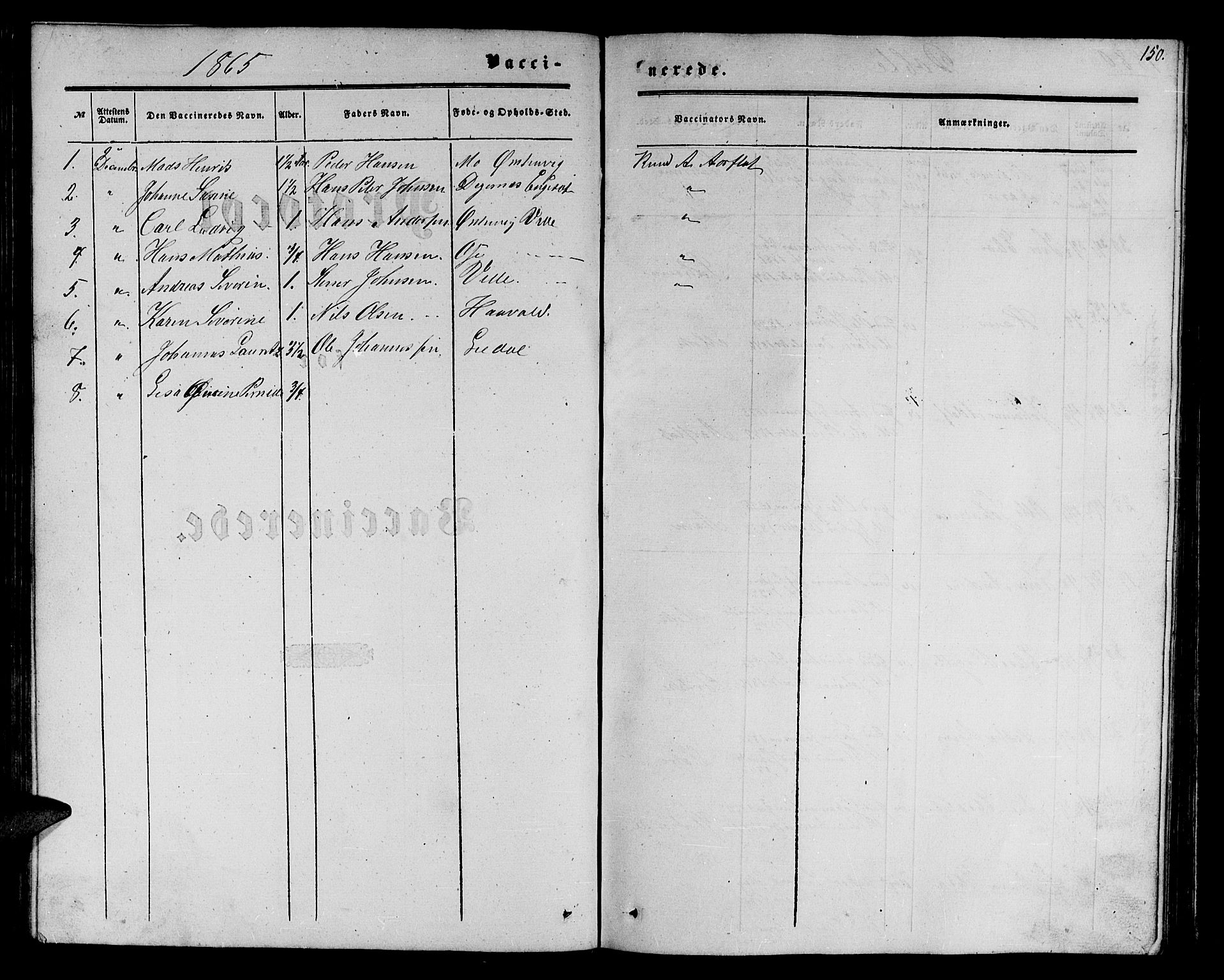 Ministerialprotokoller, klokkerbøker og fødselsregistre - Møre og Romsdal, SAT/A-1454/513/L0188: Parish register (copy) no. 513C02, 1865-1882, p. 150