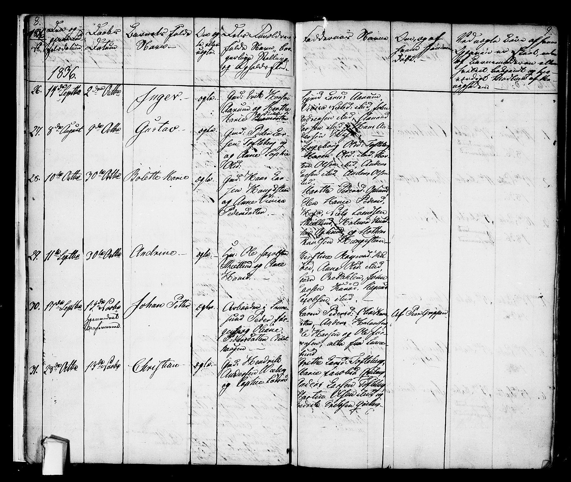 Borge prestekontor Kirkebøker, AV/SAO-A-10903/F/Fa/L0004: Parish register (official) no. I 4, 1836-1848, p. 8-9