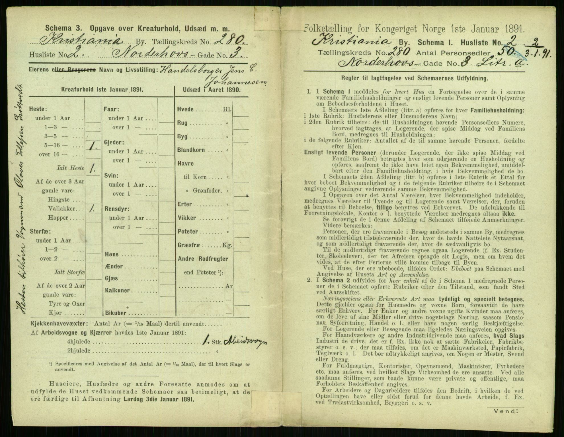 RA, 1891 census for 0301 Kristiania, 1891, p. 169953