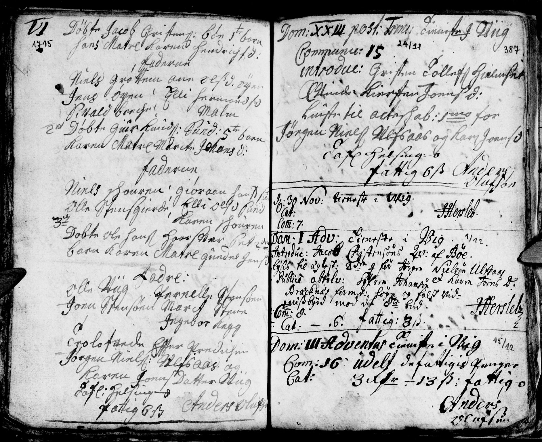 Ministerialprotokoller, klokkerbøker og fødselsregistre - Nordland, AV/SAT-A-1459/812/L0172: Parish register (official) no. 812A01, 1677-1718, p. 387