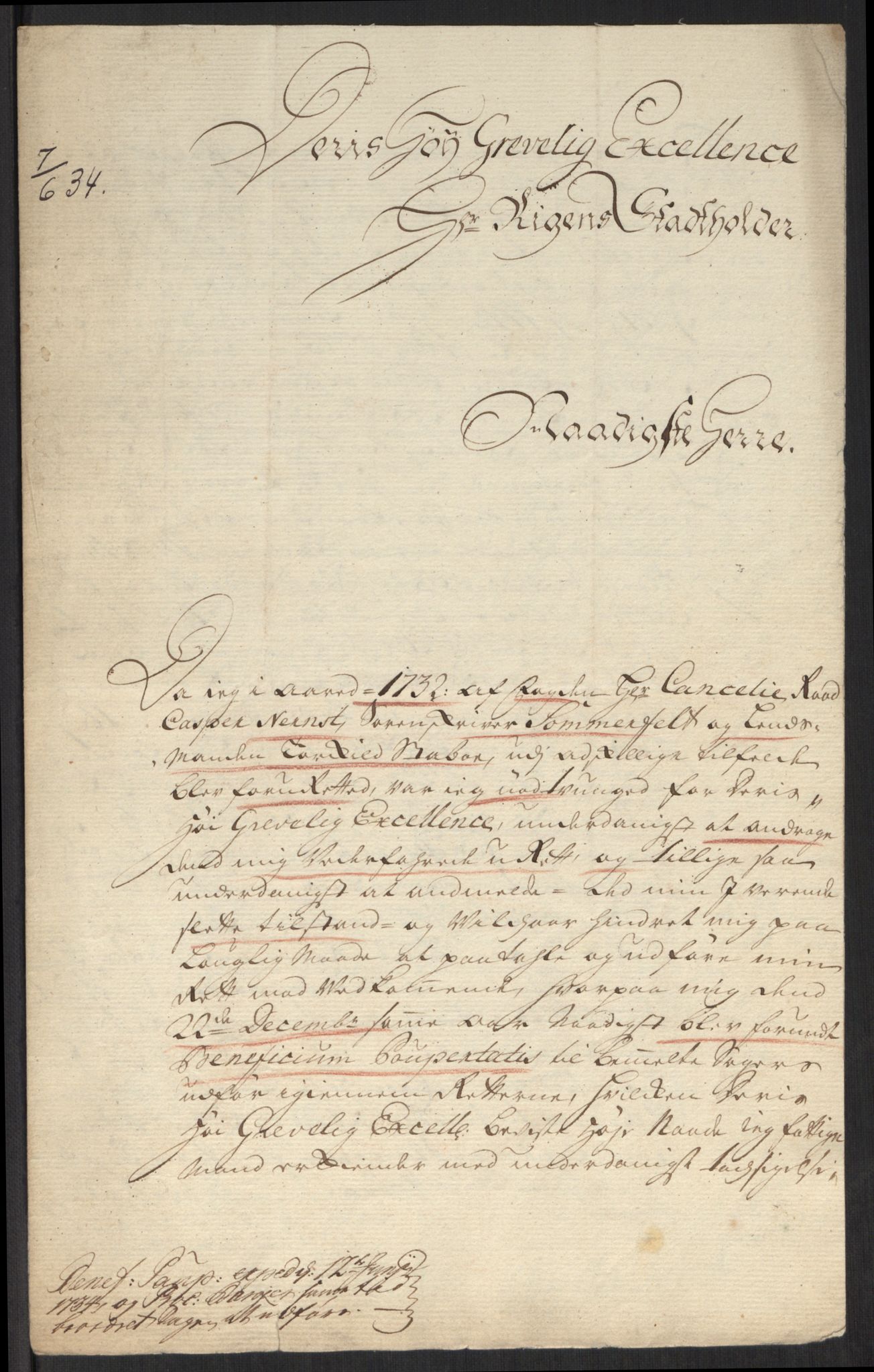 Stattholderembetet 1572-1771, AV/RA-EA-2870/Ef/L0107: Brev fra embetsmenn og andre, 1733-1734, p. 279