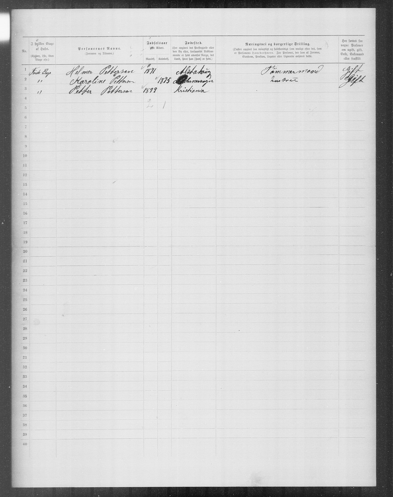 OBA, Municipal Census 1899 for Kristiania, 1899, p. 12573