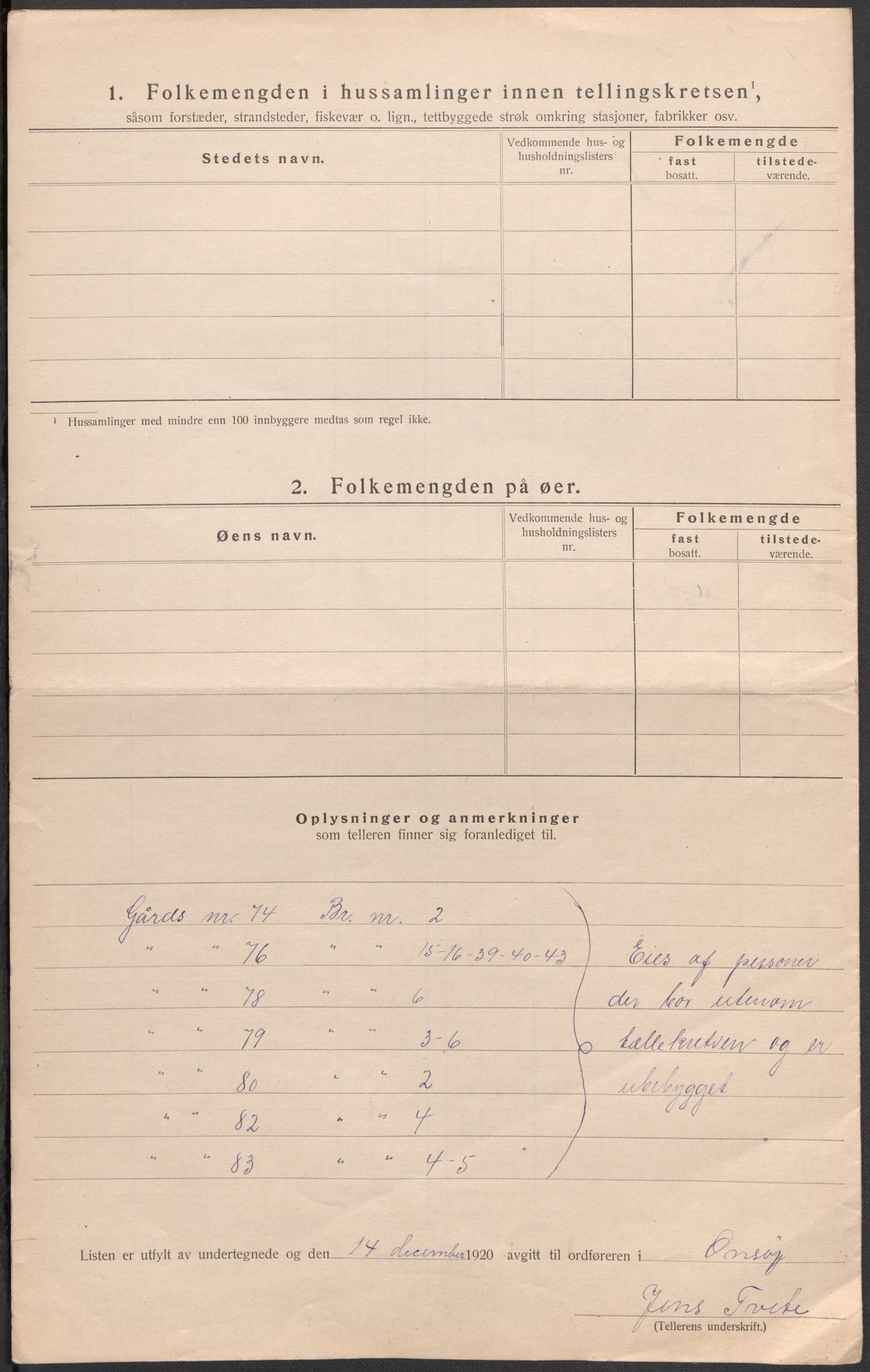 SAO, 1920 census for Onsøy, 1920, p. 47