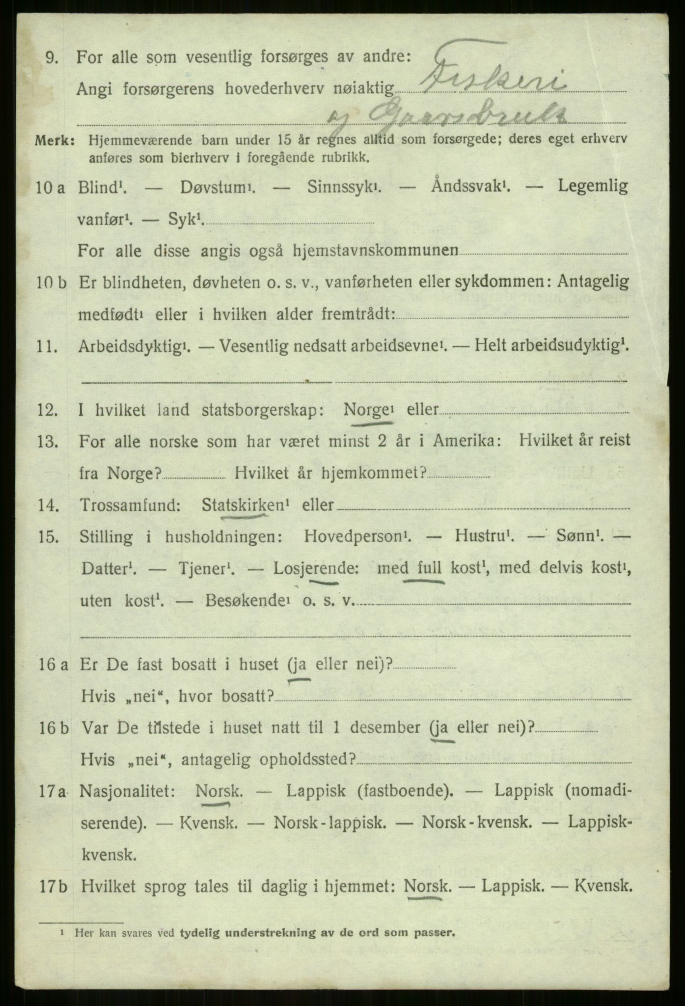 SATØ, 1920 census for Sørreisa, 1920, p. 2339