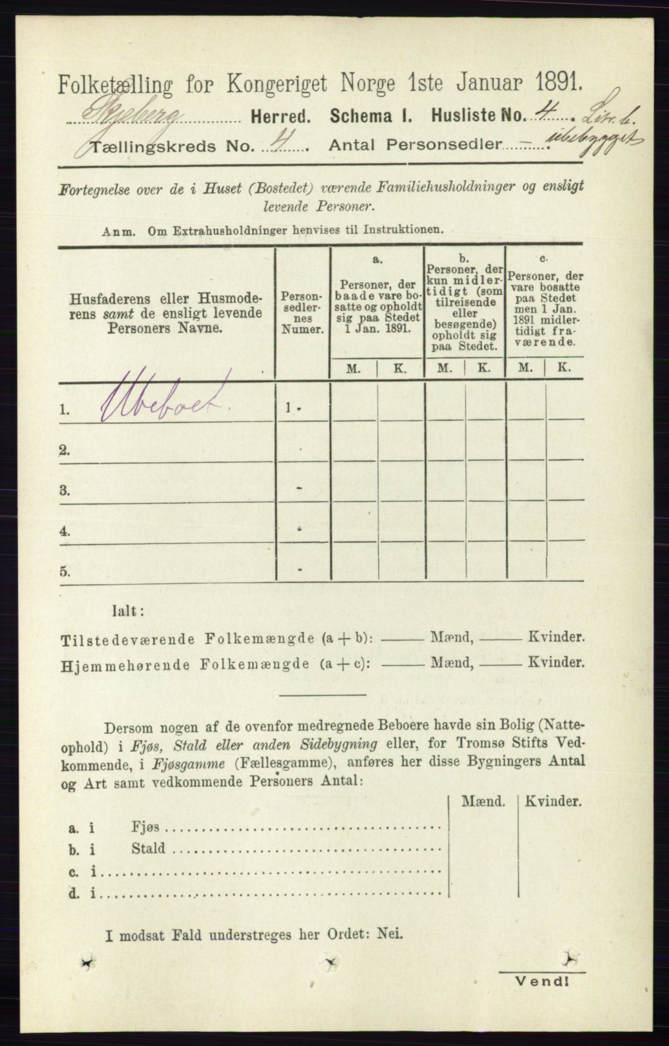 RA, 1891 census for 0115 Skjeberg, 1891, p. 1809