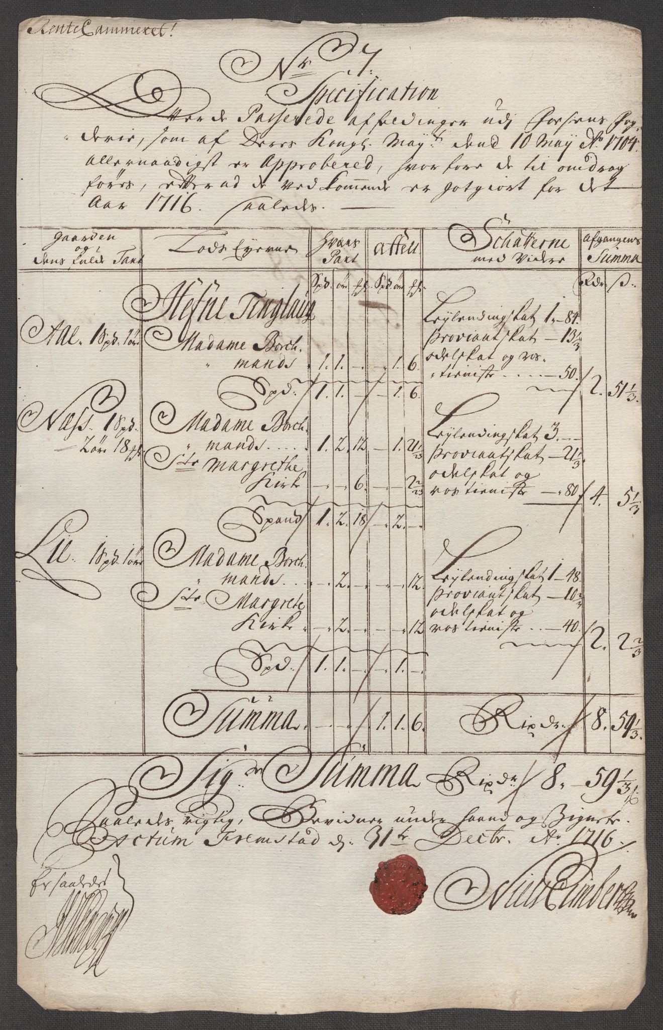 Rentekammeret inntil 1814, Reviderte regnskaper, Fogderegnskap, AV/RA-EA-4092/R57/L3864: Fogderegnskap Fosen, 1716, p. 199