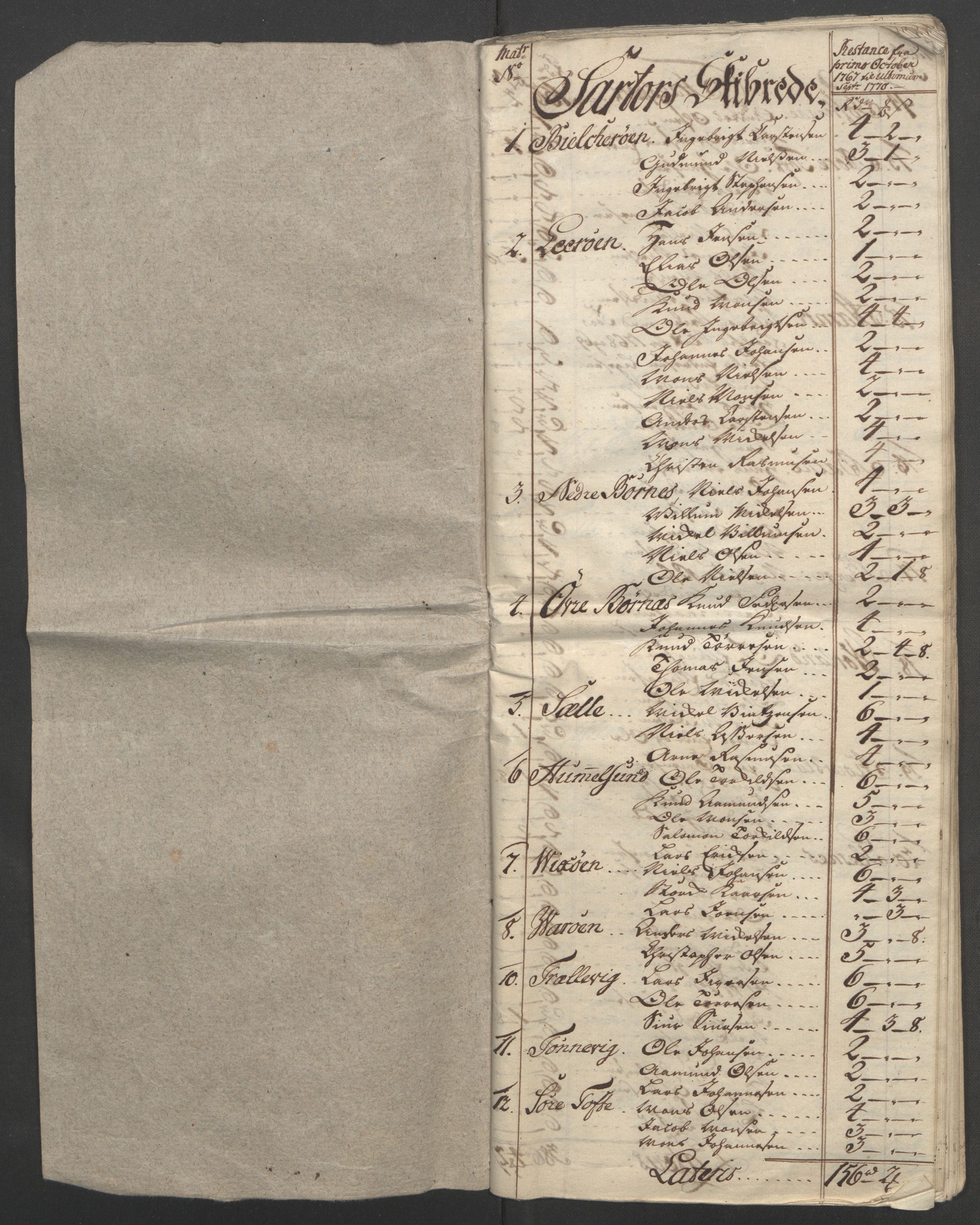Rentekammeret inntil 1814, Reviderte regnskaper, Fogderegnskap, RA/EA-4092/R51/L3303: Ekstraskatten Nordhordland og Voss, 1762-1772, p. 493