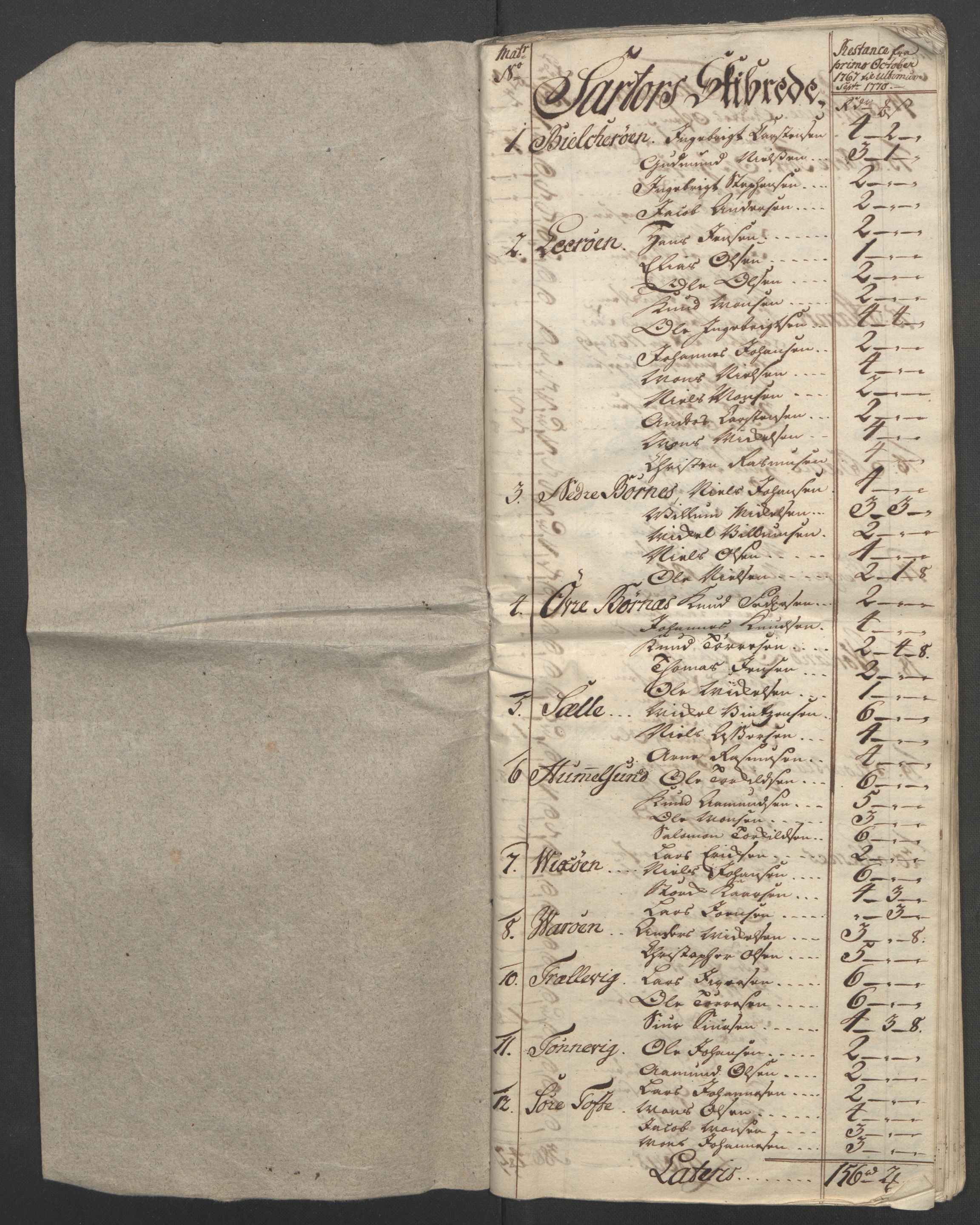 Rentekammeret inntil 1814, Reviderte regnskaper, Fogderegnskap, AV/RA-EA-4092/R51/L3303: Ekstraskatten Nordhordland og Voss, 1762-1772, p. 493