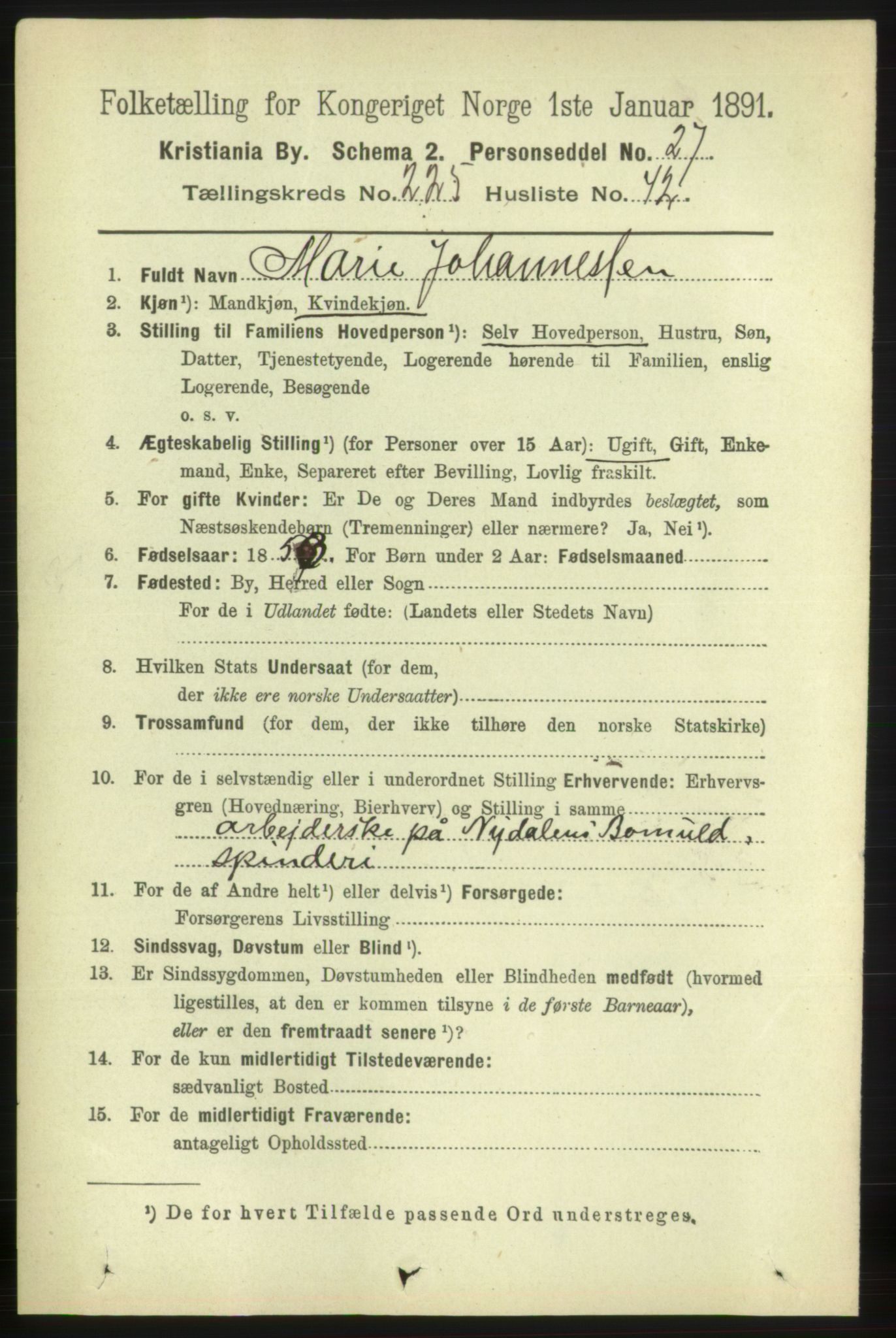 RA, 1891 census for 0301 Kristiania, 1891, p. 137371