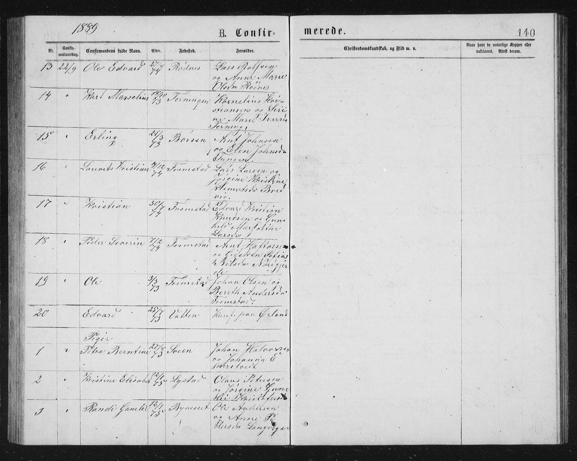 Ministerialprotokoller, klokkerbøker og fødselsregistre - Sør-Trøndelag, SAT/A-1456/662/L0756: Parish register (copy) no. 662C01, 1869-1891, p. 140