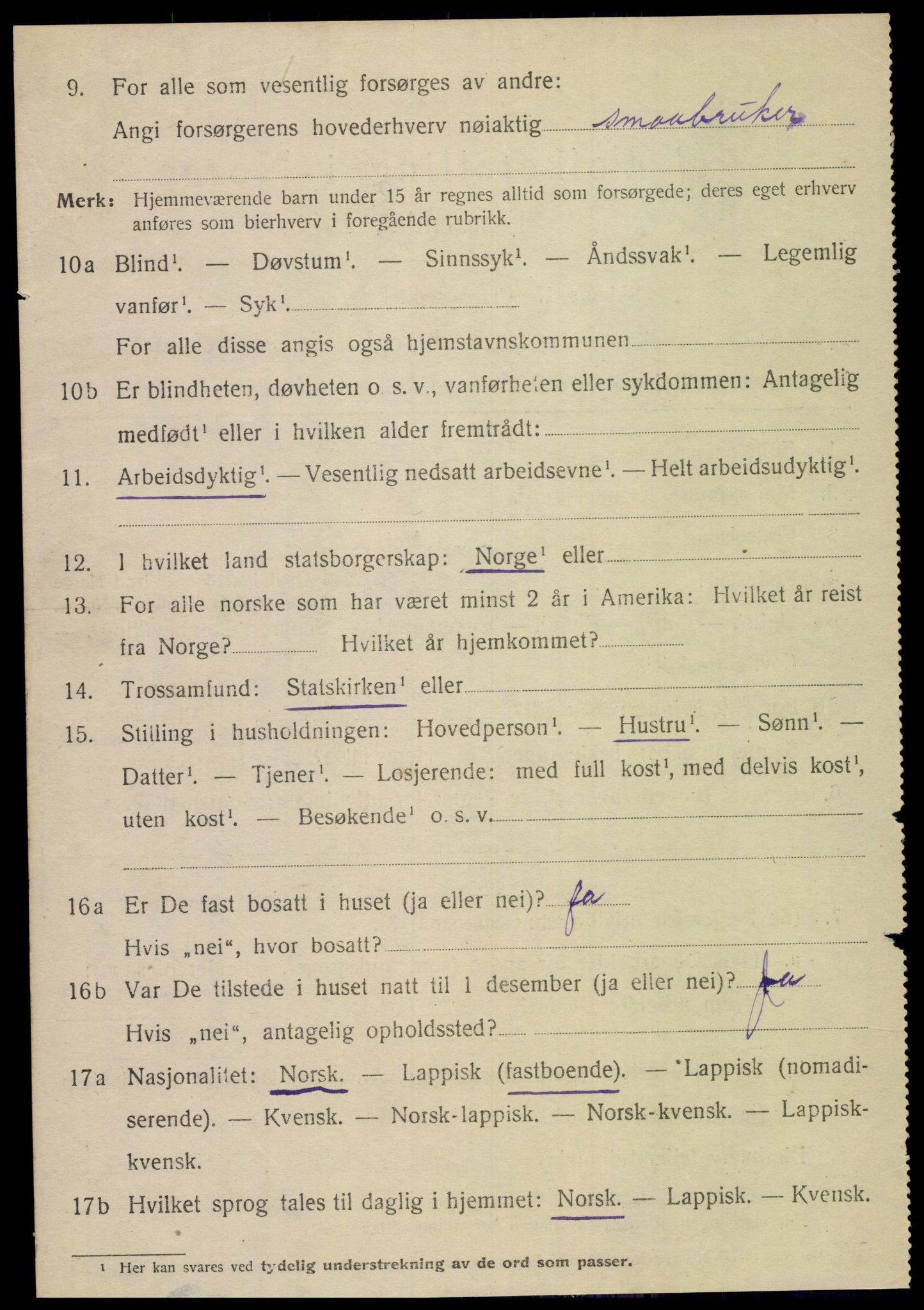 SAT, 1920 census for Kjerringøy, 1920, p. 324