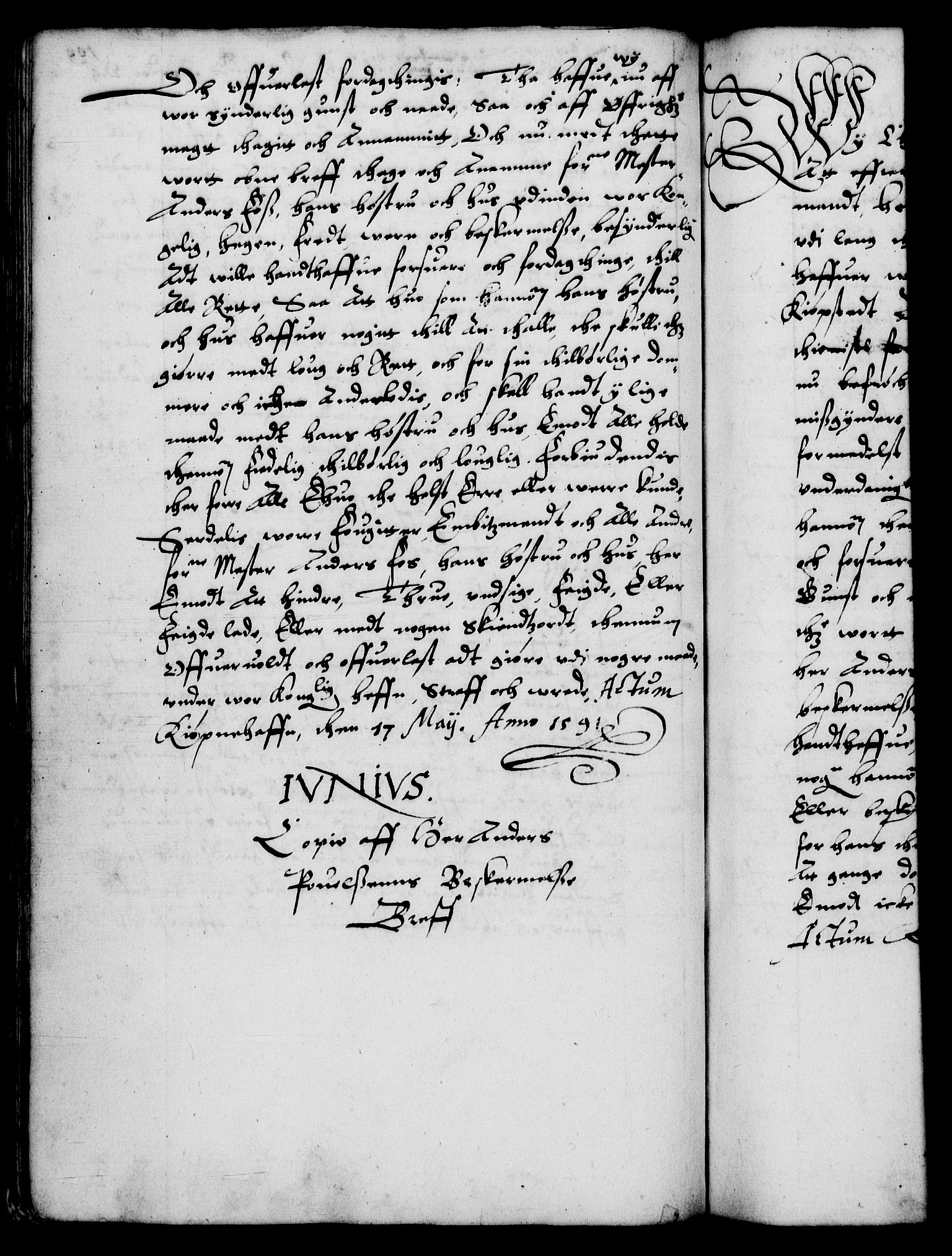 Danske Kanselli 1572-1799, AV/RA-EA-3023/F/Fc/Fca/Fcaa/L0002: Norske registre (mikrofilm), 1588-1596, p. 109b