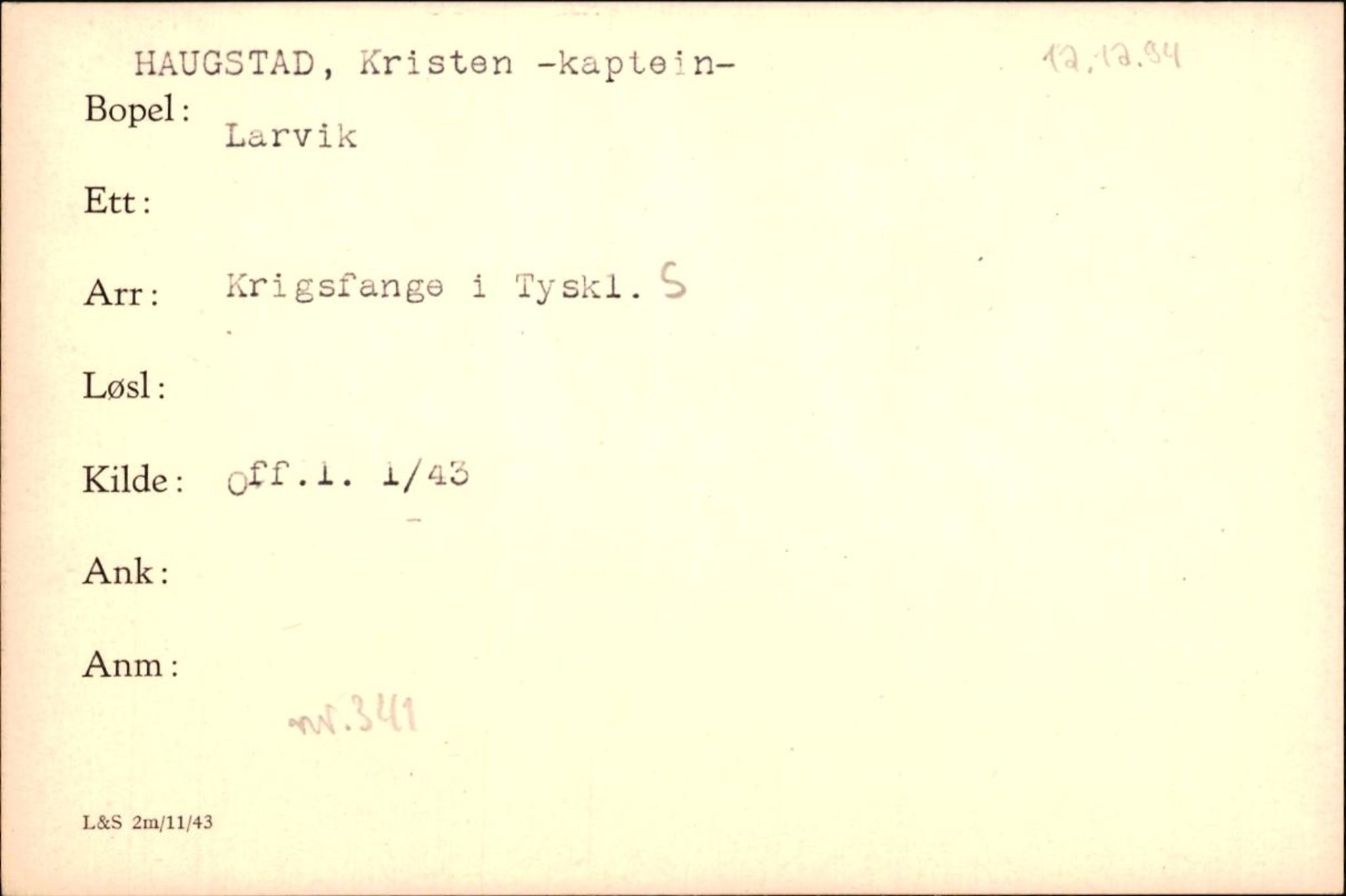 Forsvaret, Forsvarets krigshistoriske avdeling, AV/RA-RAFA-2017/Y/Yf/L0200: II-C-11-2102  -  Norske krigsfanger i Tyskland, 1940-1945, p. 403