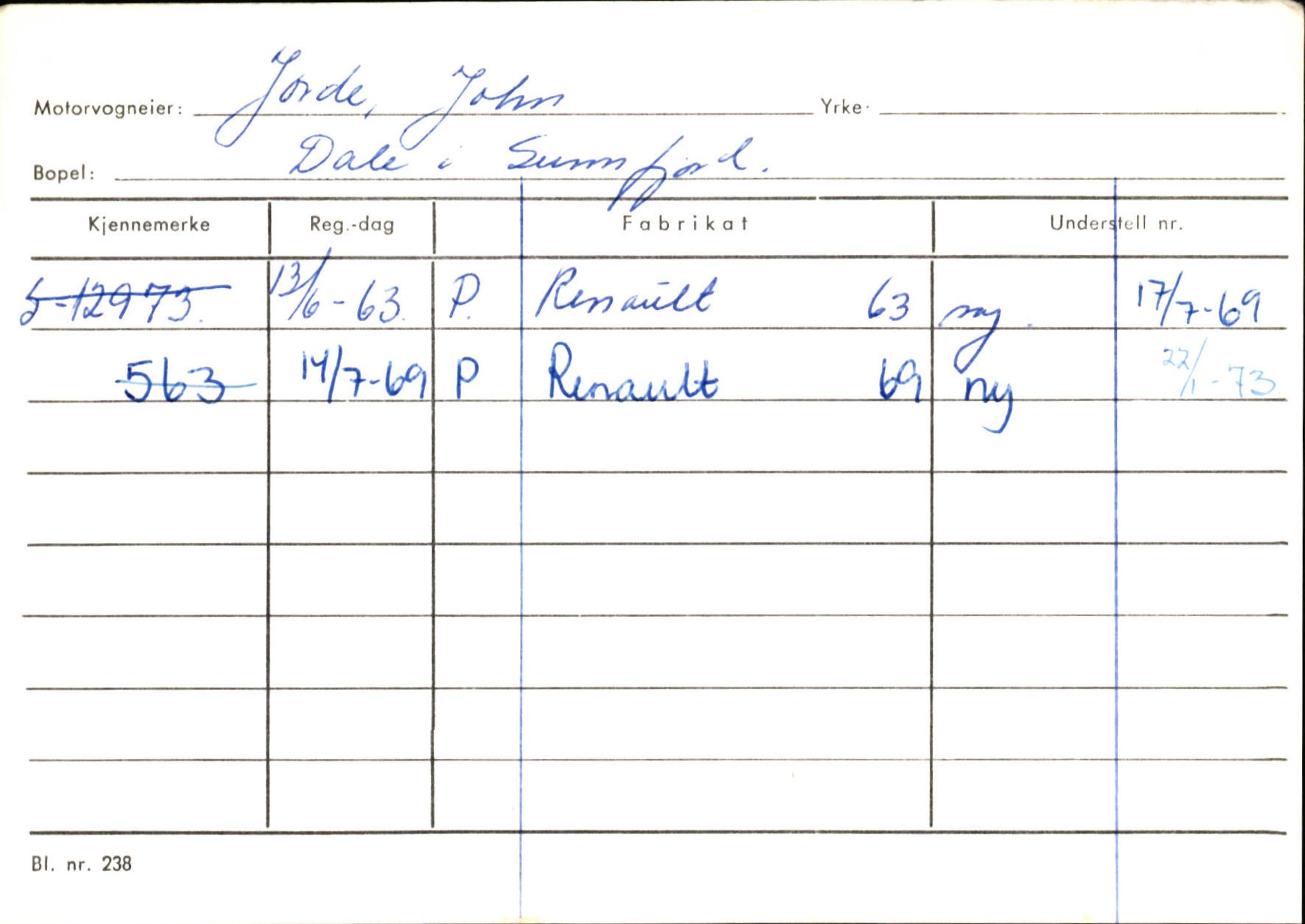 Statens vegvesen, Sogn og Fjordane vegkontor, SAB/A-5301/4/F/L0125: Eigarregister Sogndal V-Å. Aurland A-Å. Fjaler A-N, 1945-1975, p. 2250