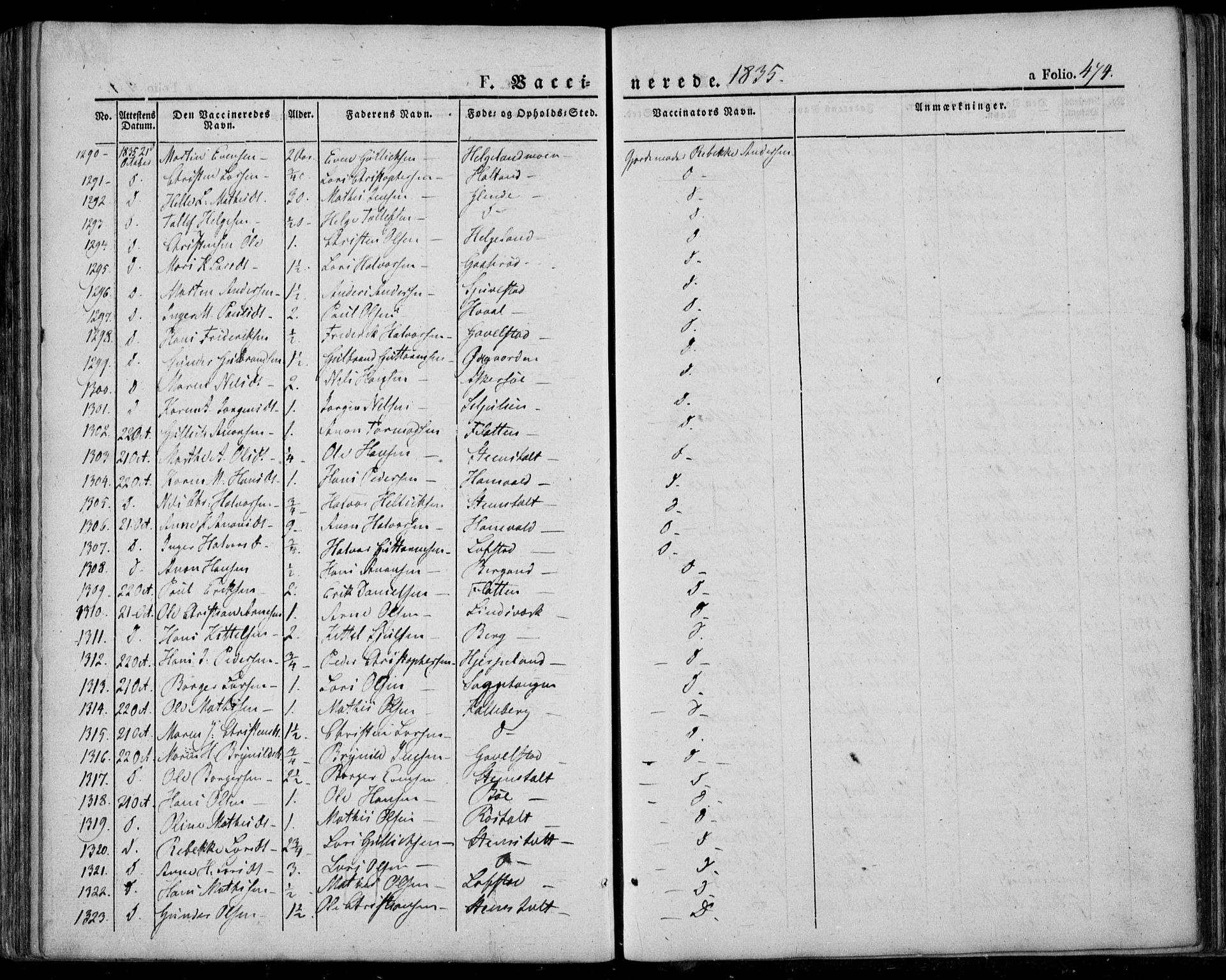 Lardal kirkebøker, AV/SAKO-A-350/F/Fa/L0006: Parish register (official) no. I 6, 1835-1860, p. 474