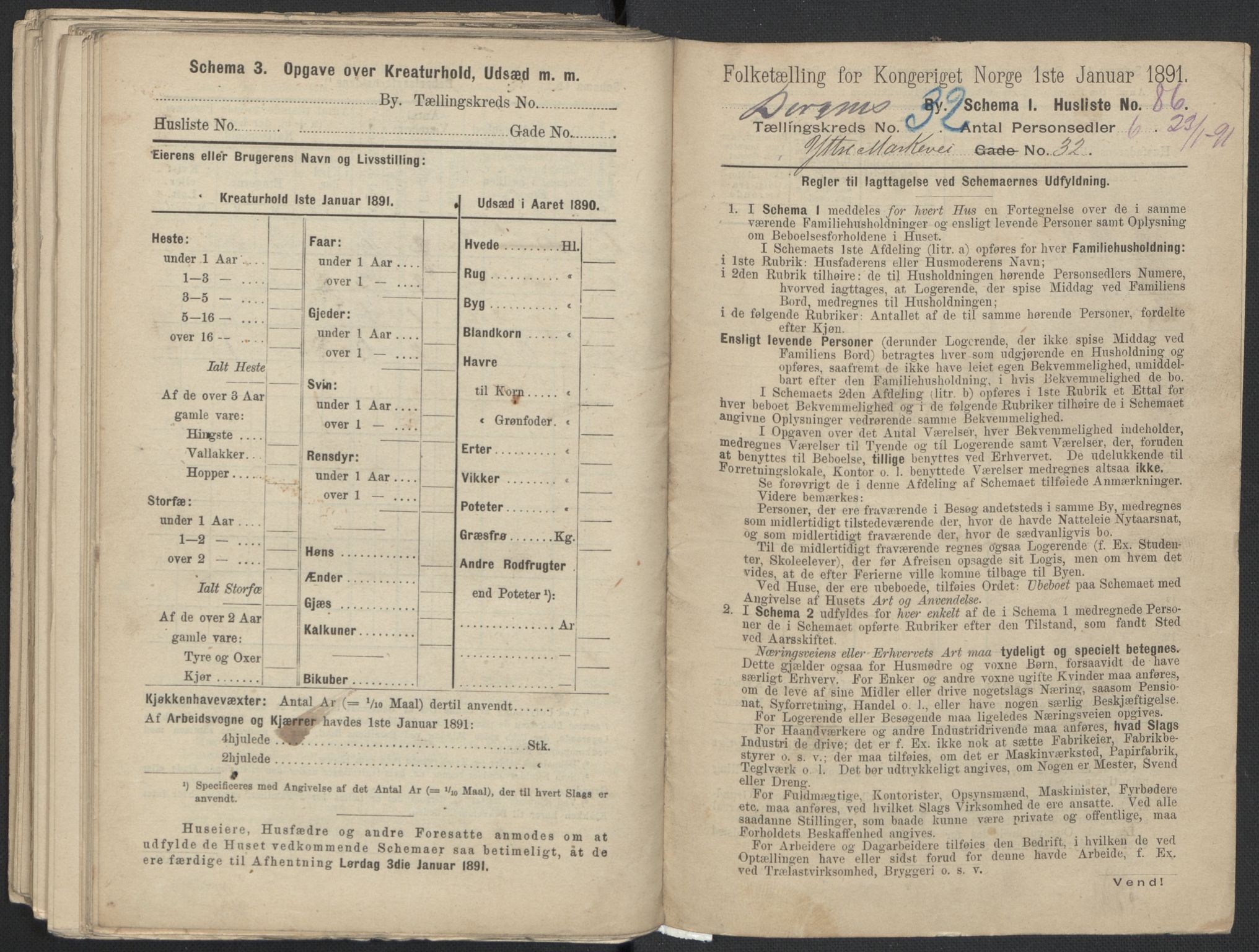 RA, 1891 Census for 1301 Bergen, 1891, p. 5168