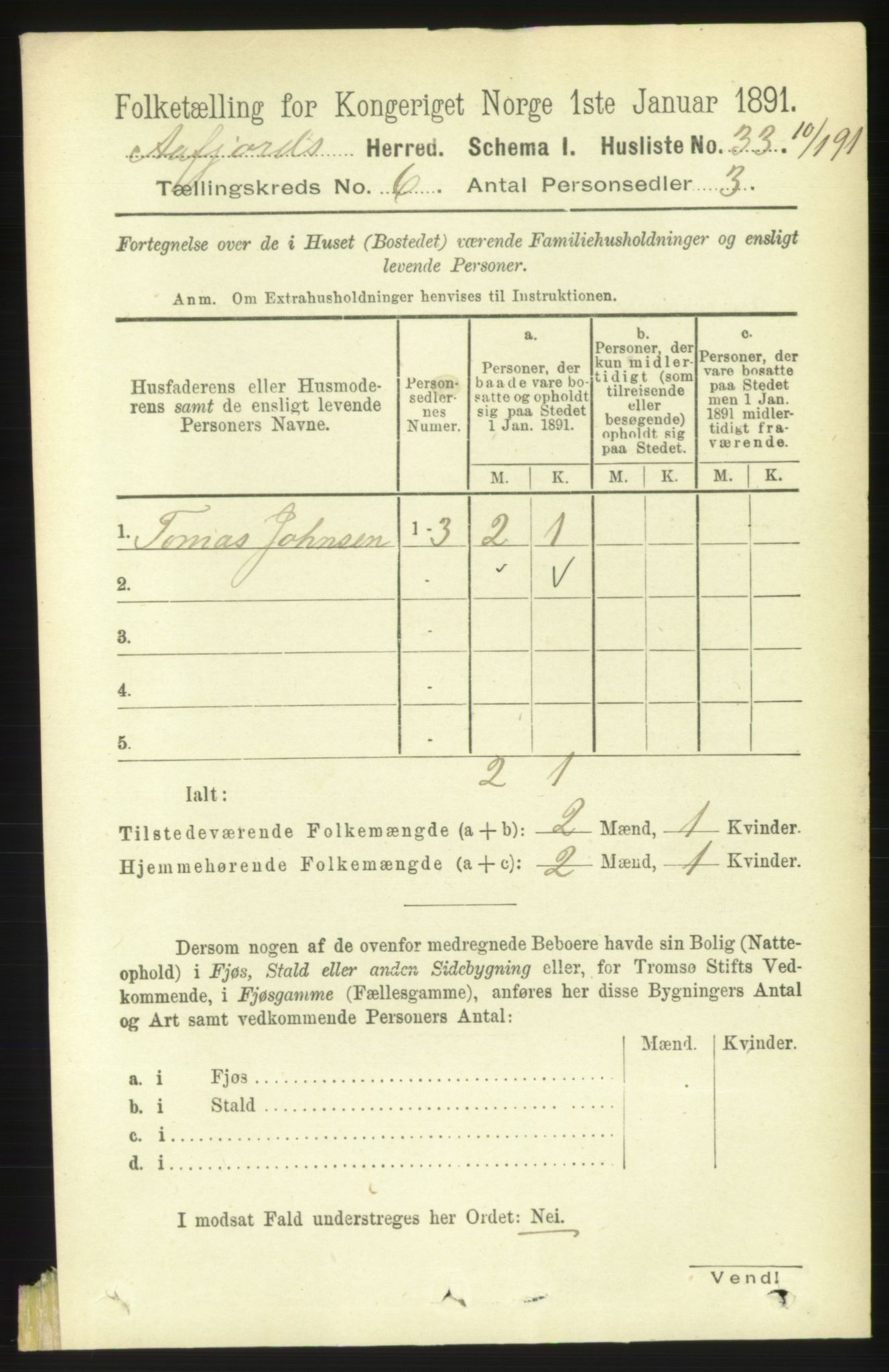 RA, 1891 census for 1630 Åfjord, 1891, p. 1471