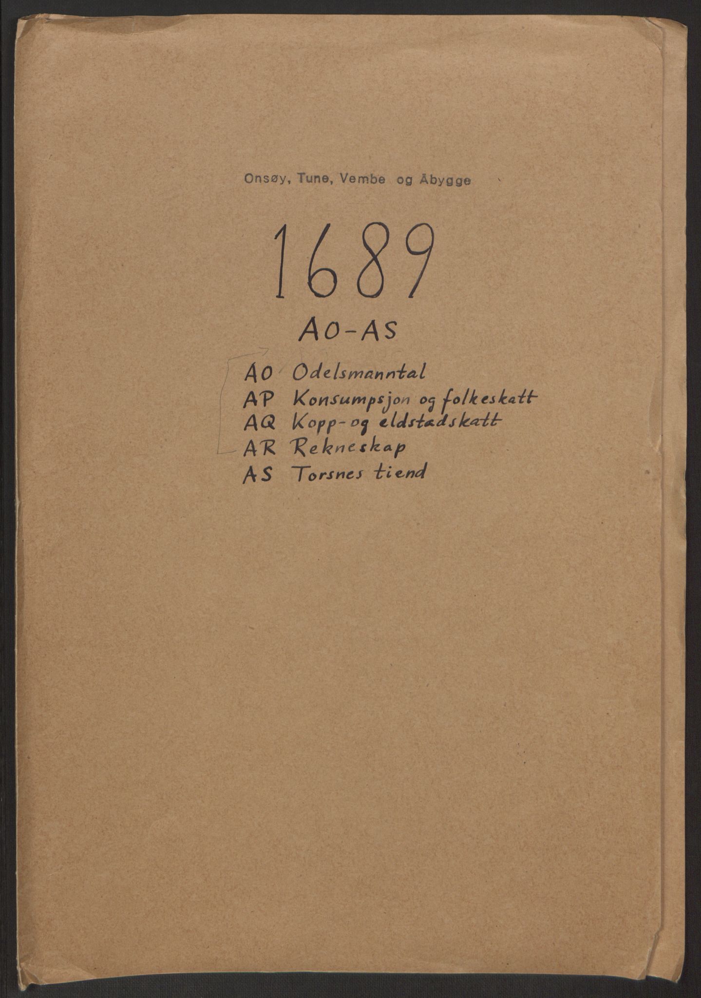 Rentekammeret inntil 1814, Reviderte regnskaper, Fogderegnskap, RA/EA-4092/R03/L0118: Fogderegnskap Onsøy, Tune, Veme og Åbygge fogderi, 1684-1689, p. 2