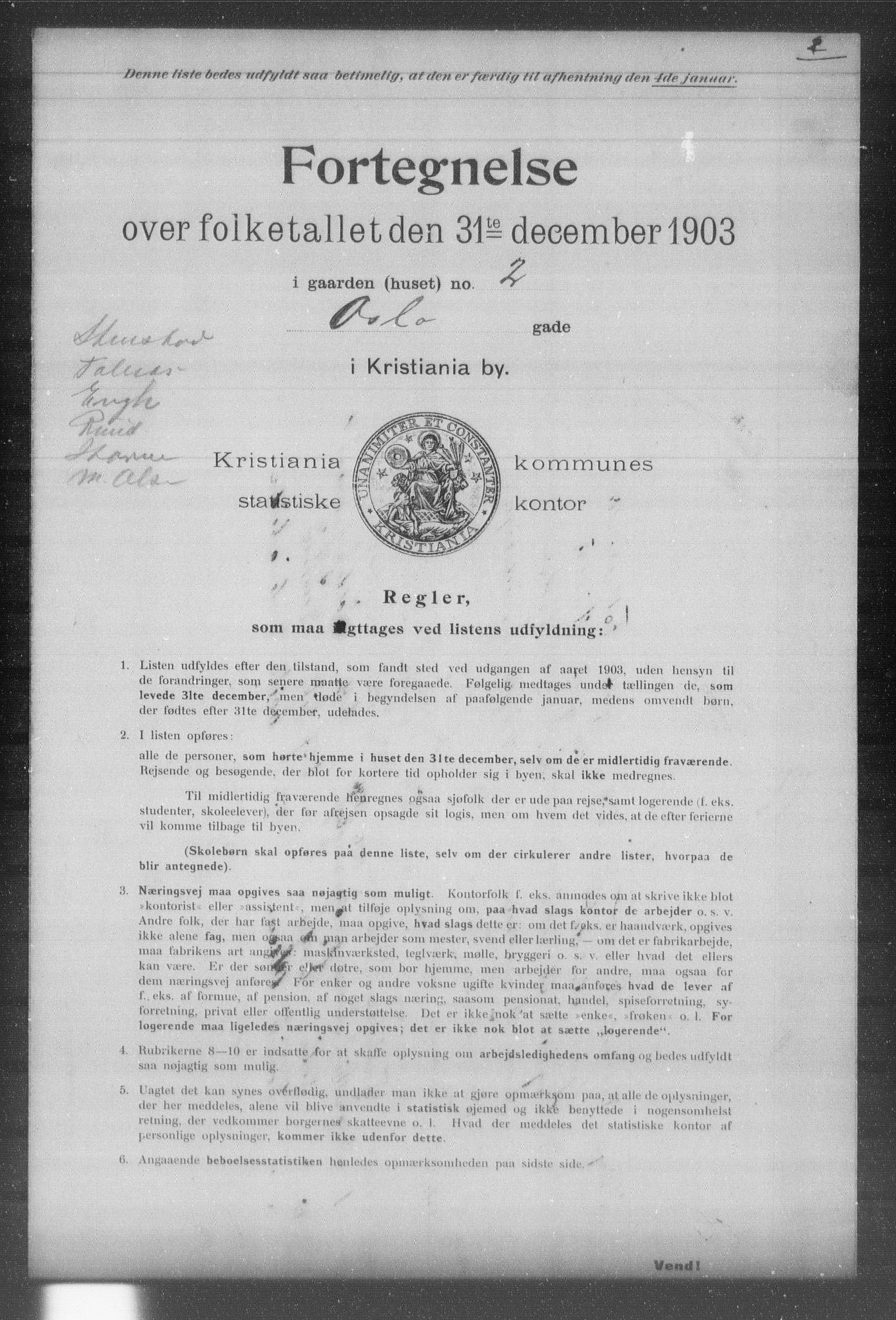 OBA, Municipal Census 1903 for Kristiania, 1903, p. 15060