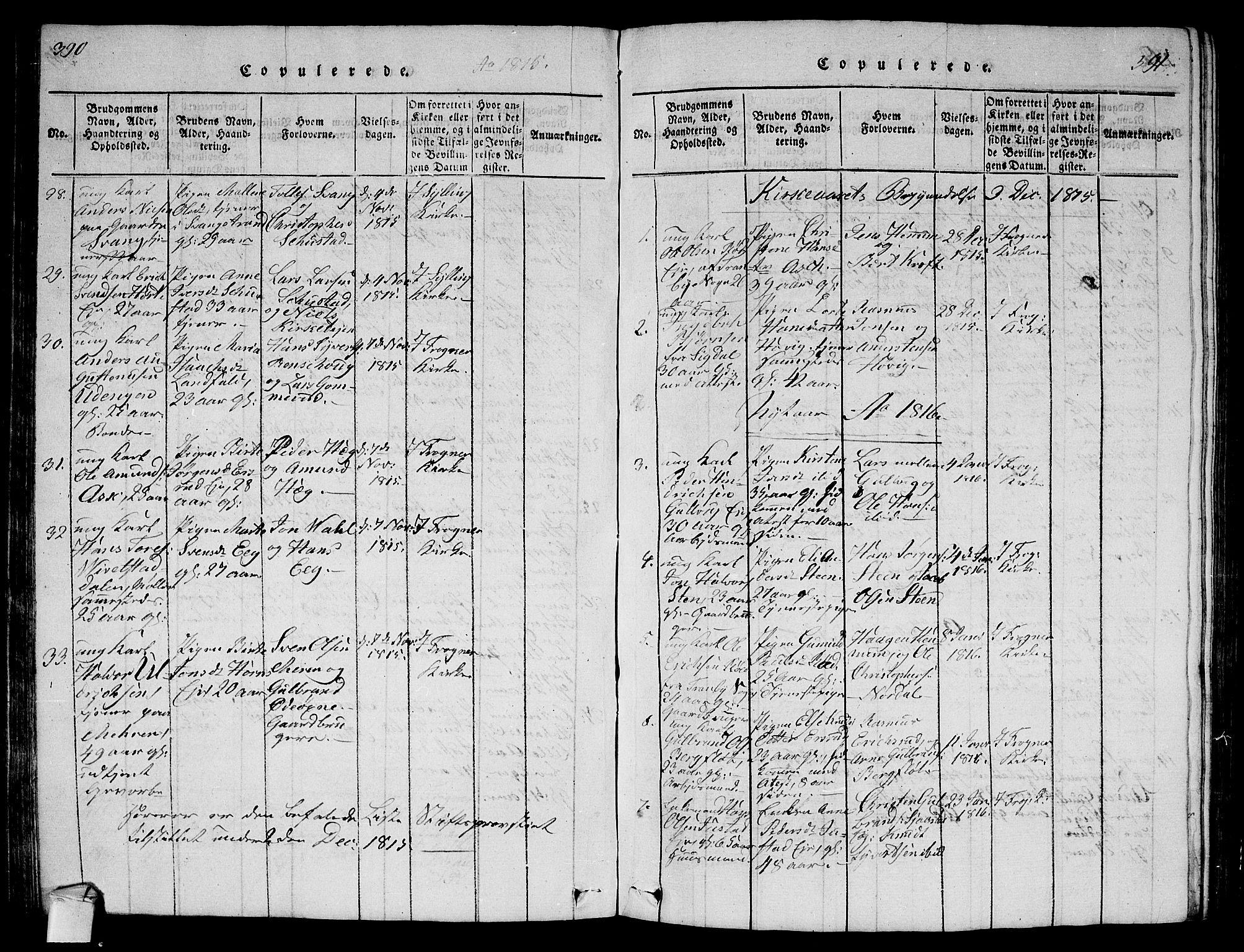 Lier kirkebøker, AV/SAKO-A-230/G/Ga/L0001: Parish register (copy) no. I 1, 1813-1824, p. 390-391