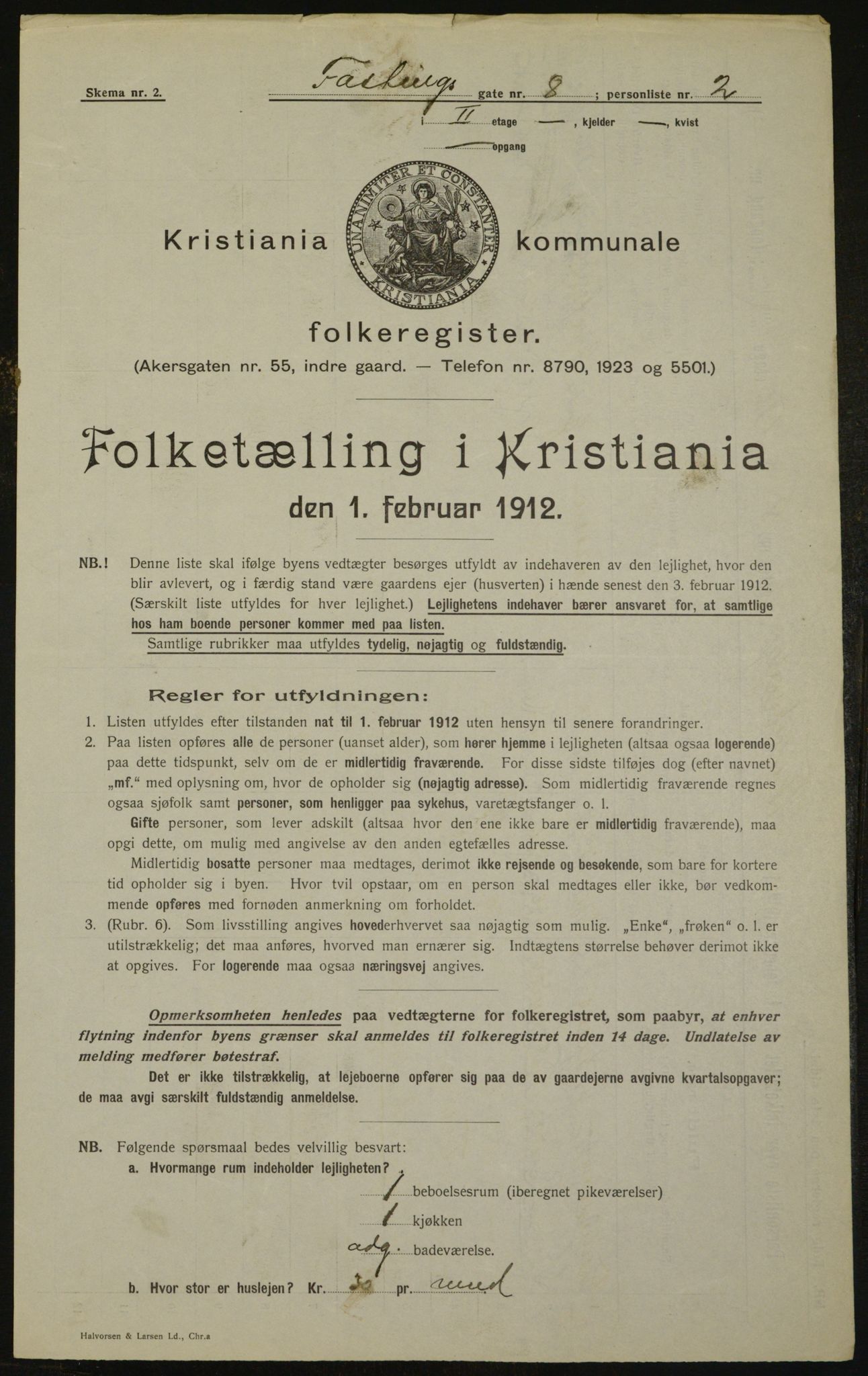 OBA, Municipal Census 1912 for Kristiania, 1912, p. 23649