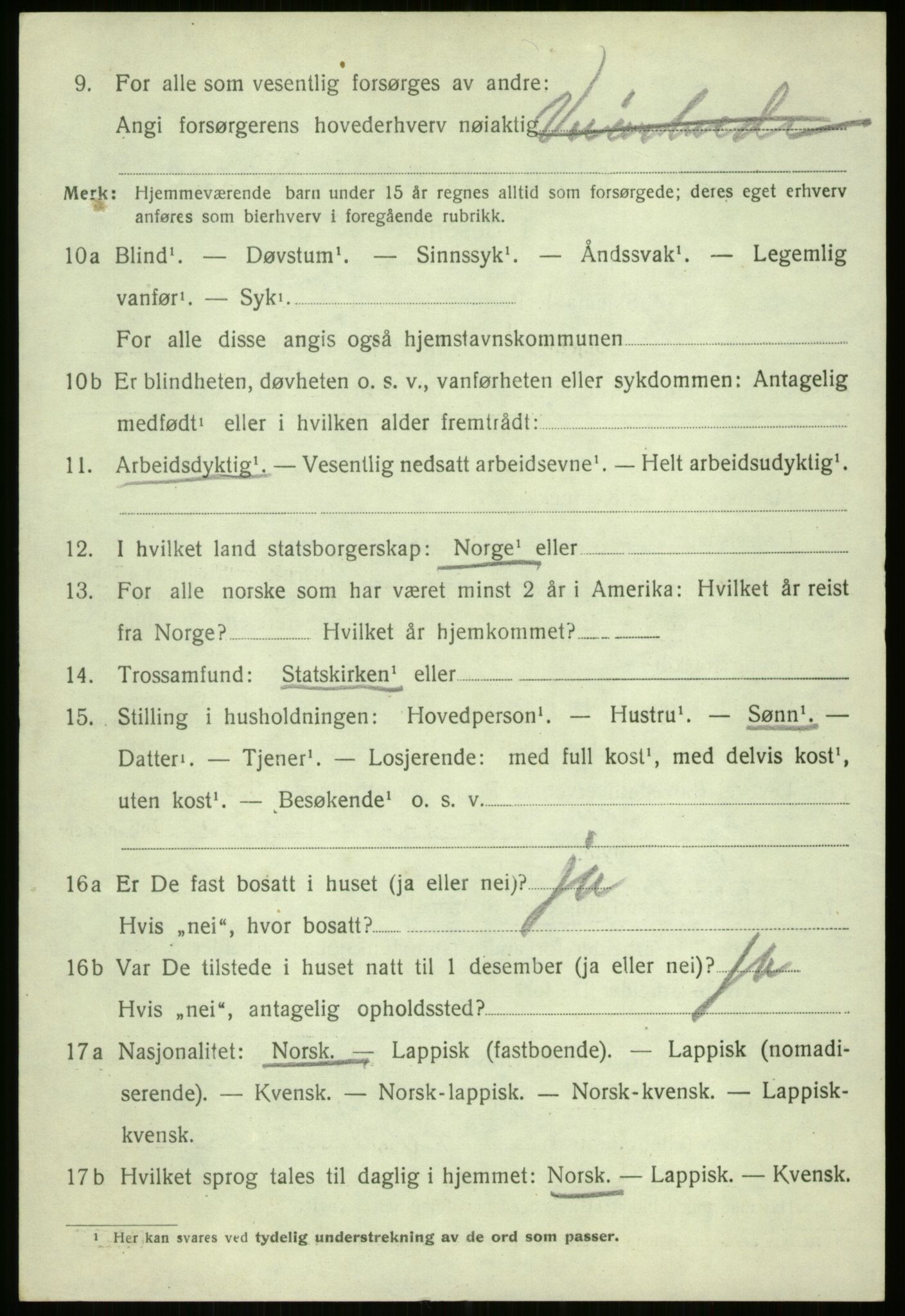 SATØ, 1920 census for Ibestad, 1920, p. 2749