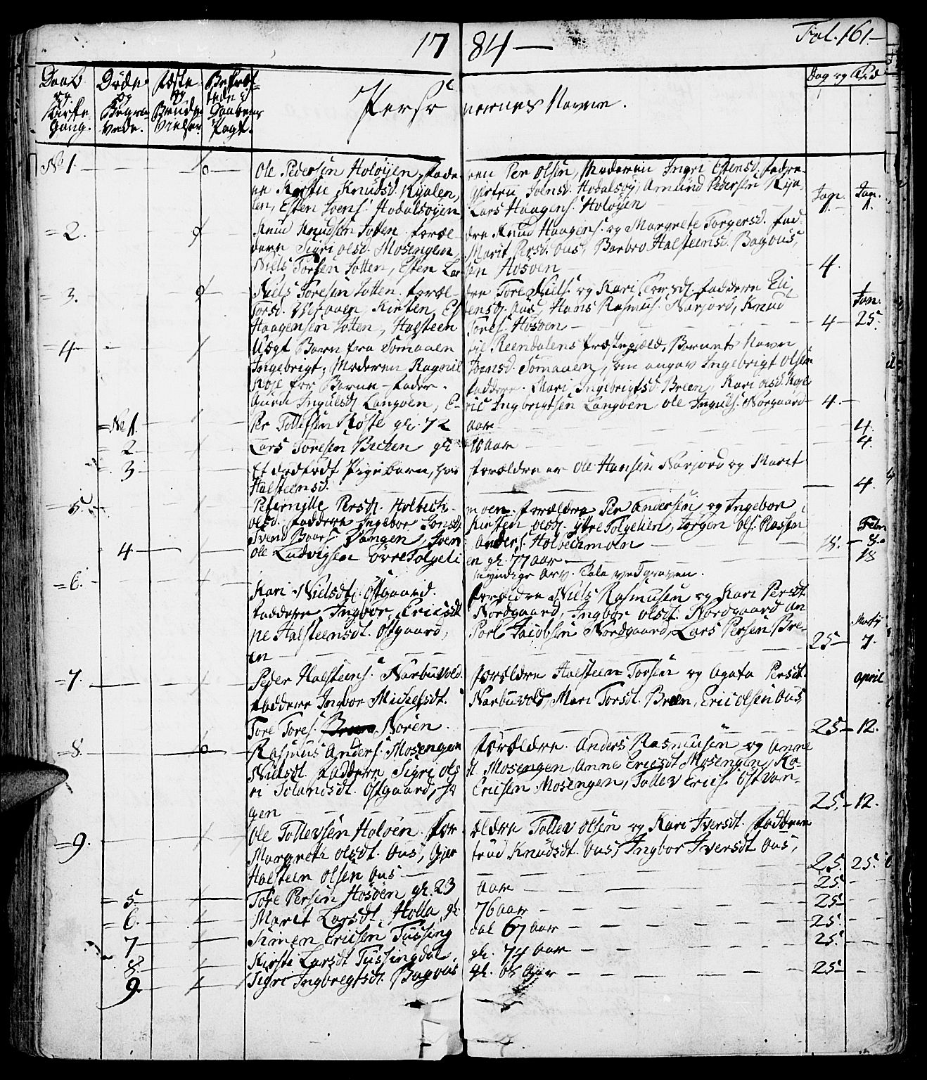 Tolga prestekontor, SAH/PREST-062/K/L0002: Parish register (official) no. 2, 1768-1786, p. 161