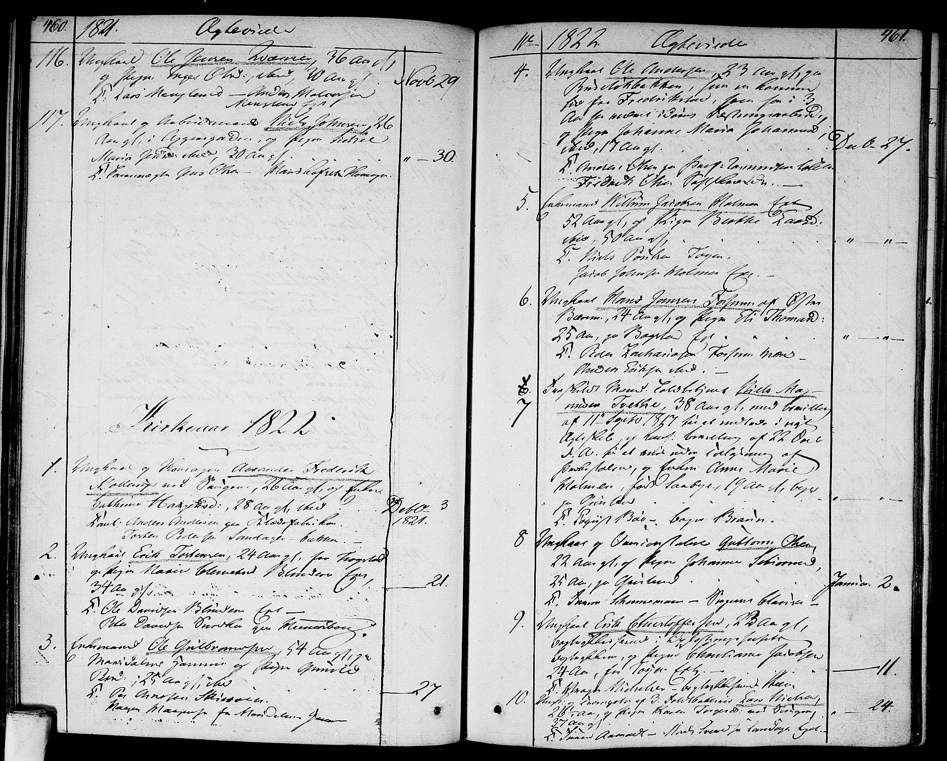 Aker prestekontor kirkebøker, AV/SAO-A-10861/F/L0012: Parish register (official) no. 12, 1819-1828, p. 460-461