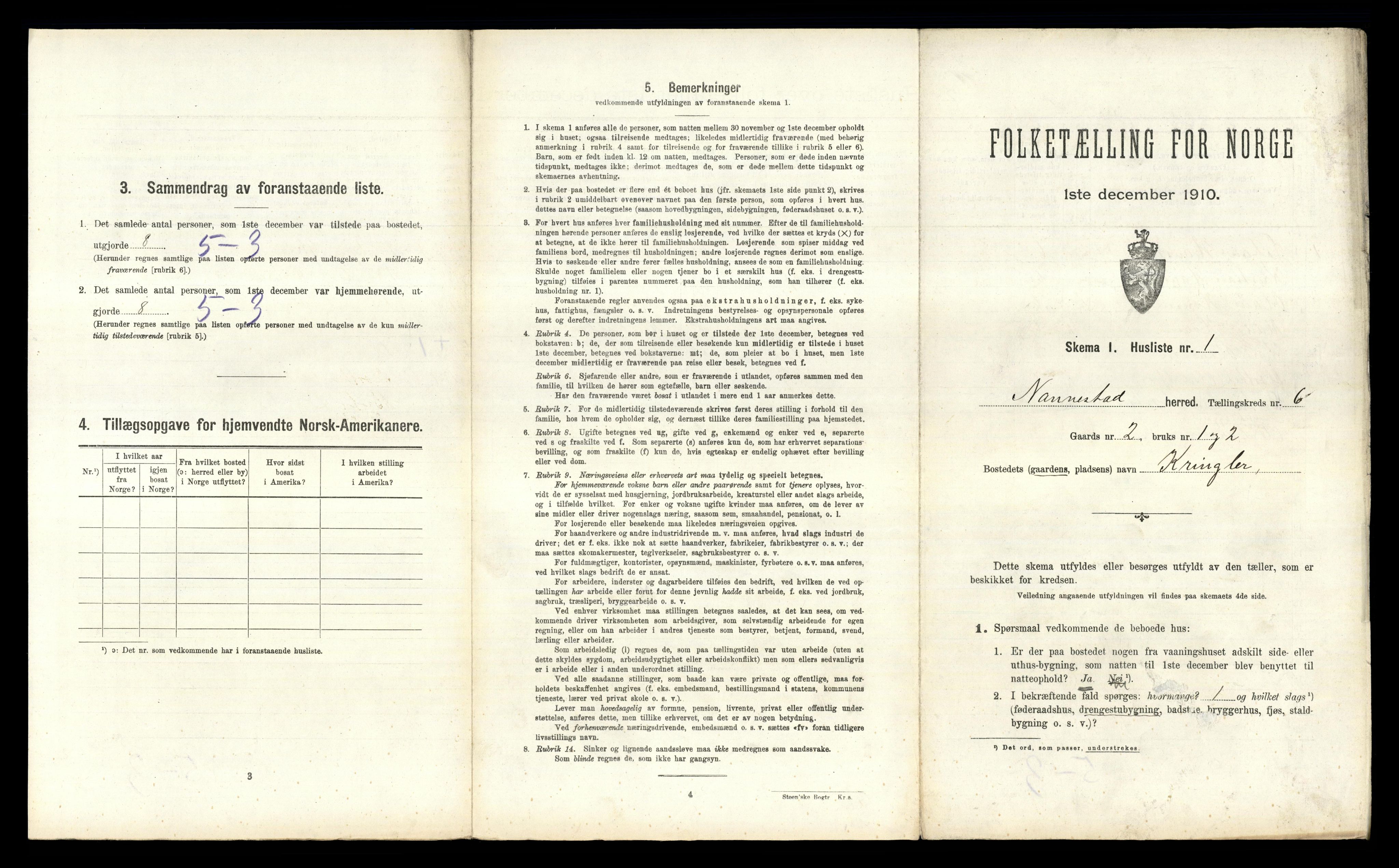RA, 1910 census for Nannestad, 1910, p. 679