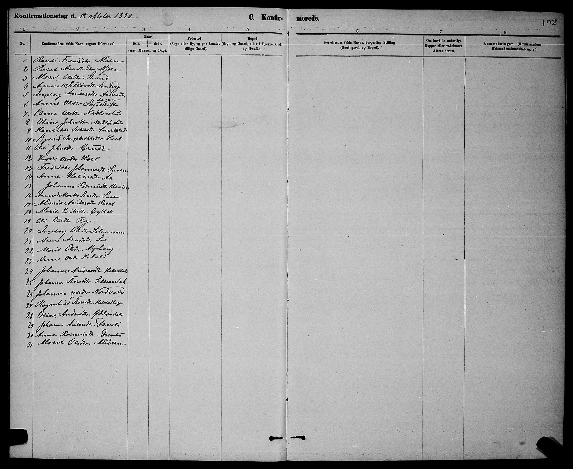 Ministerialprotokoller, klokkerbøker og fødselsregistre - Sør-Trøndelag, AV/SAT-A-1456/672/L0863: Parish register (copy) no. 672C02, 1888-1901, p. 122