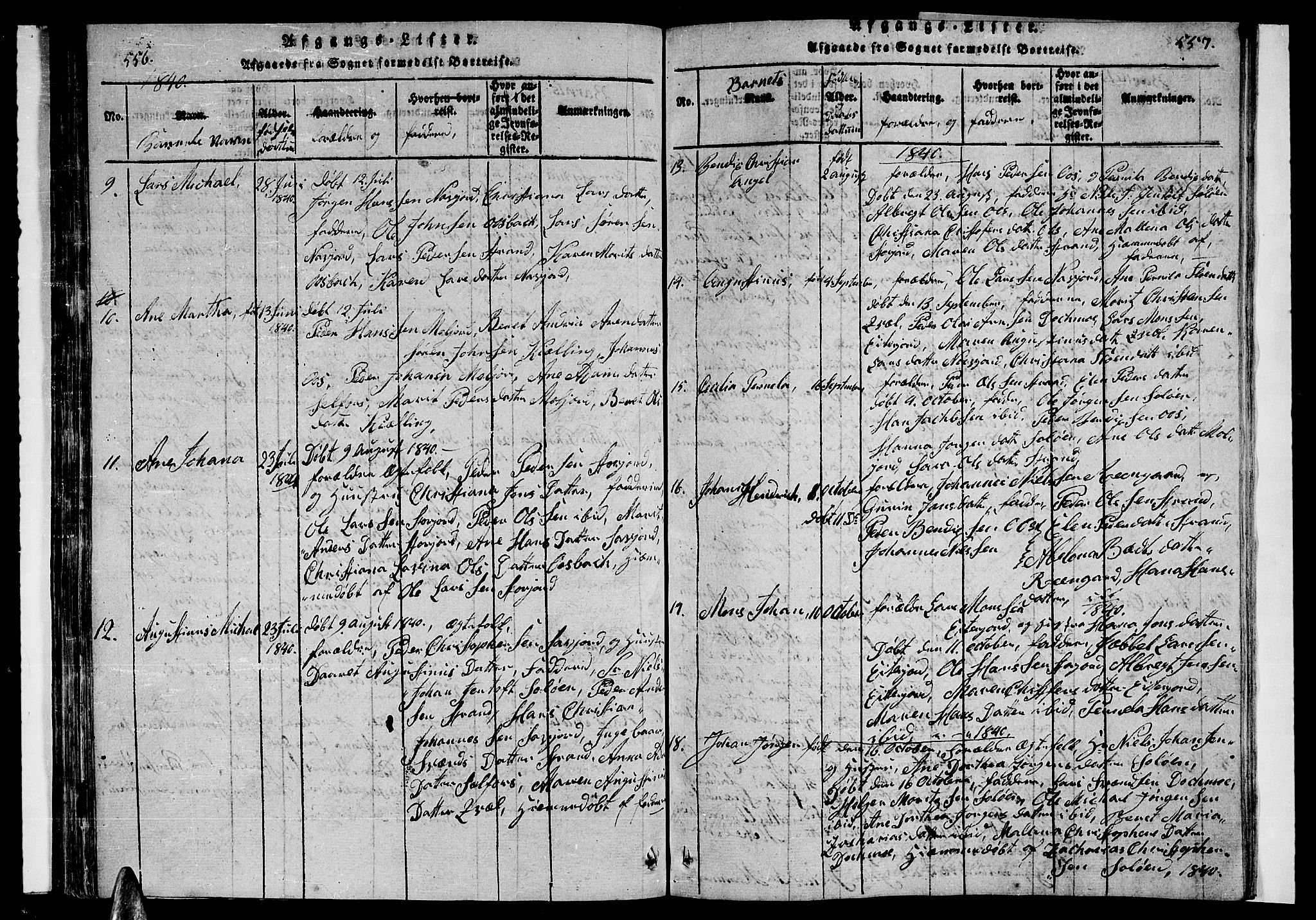 Ministerialprotokoller, klokkerbøker og fødselsregistre - Nordland, AV/SAT-A-1459/846/L0651: Parish register (copy) no. 846C01, 1821-1841, p. 556-557