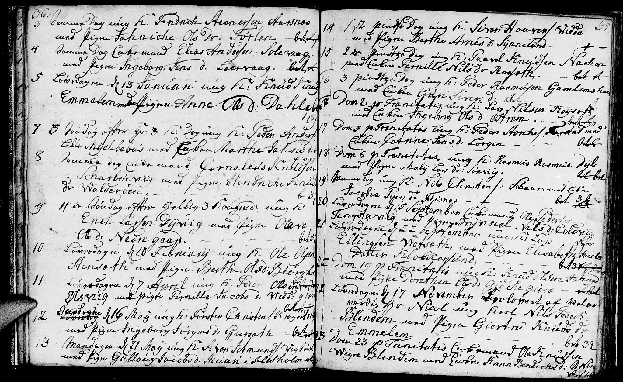 Ministerialprotokoller, klokkerbøker og fødselsregistre - Møre og Romsdal, SAT/A-1454/528/L0421: Parish register (copy) no. 528C02, 1785-1800, p. 36-37