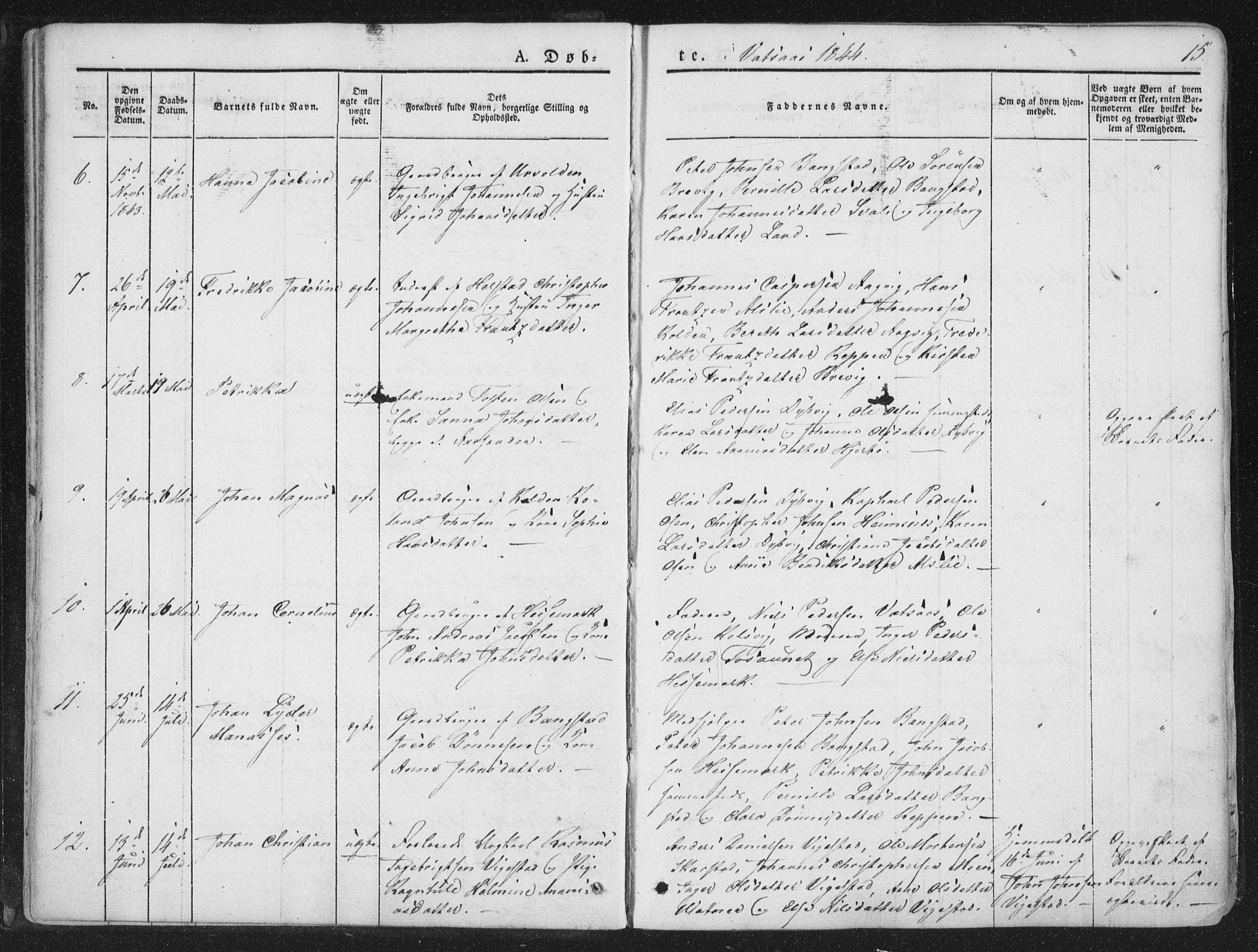 Ministerialprotokoller, klokkerbøker og fødselsregistre - Nordland, AV/SAT-A-1459/810/L0144: Parish register (official) no. 810A07 /1, 1841-1862, p. 15