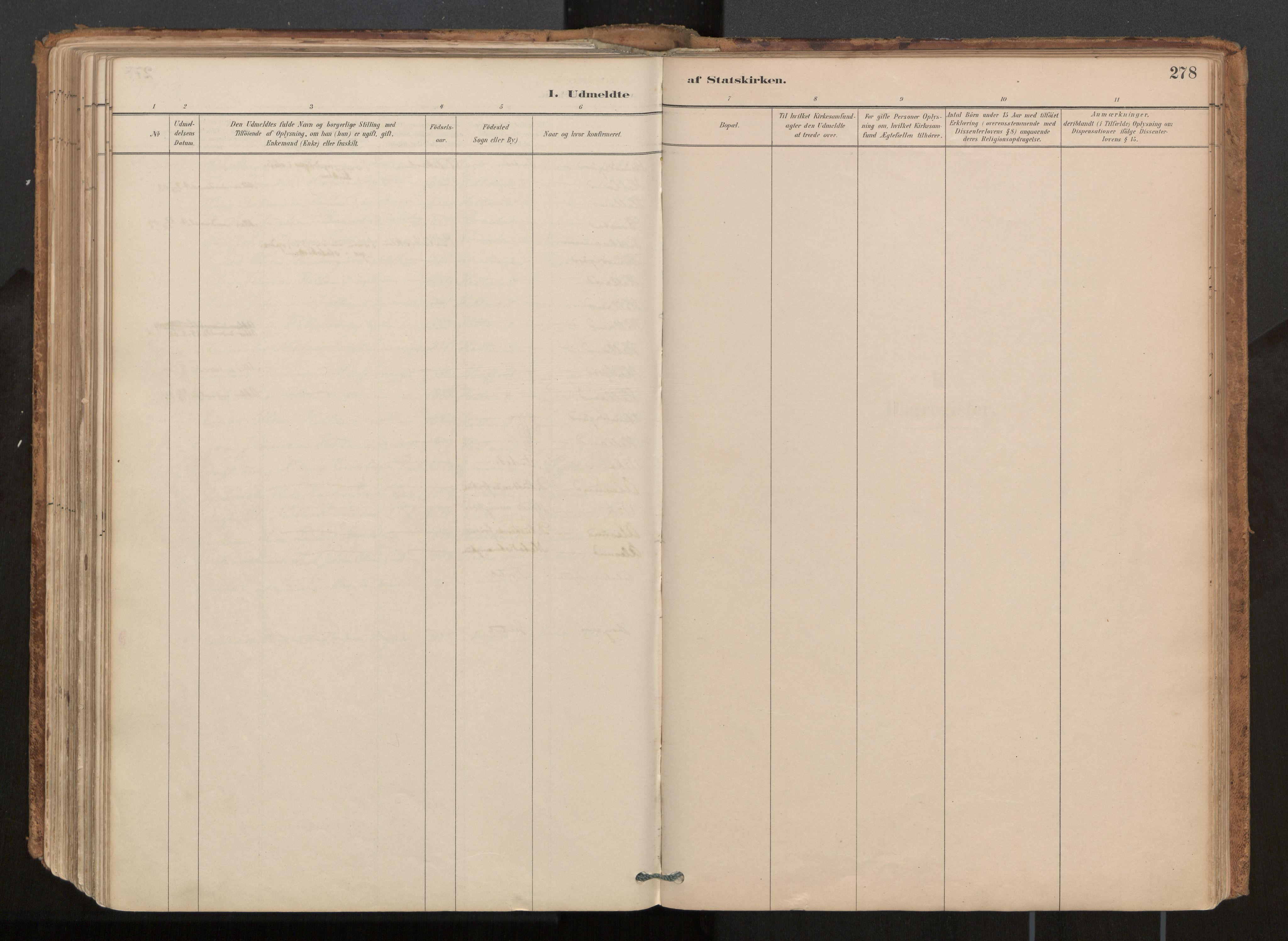 Ministerialprotokoller, klokkerbøker og fødselsregistre - Møre og Romsdal, AV/SAT-A-1454/539/L0531: Parish register (official) no. 539A04, 1887-1913, p. 278