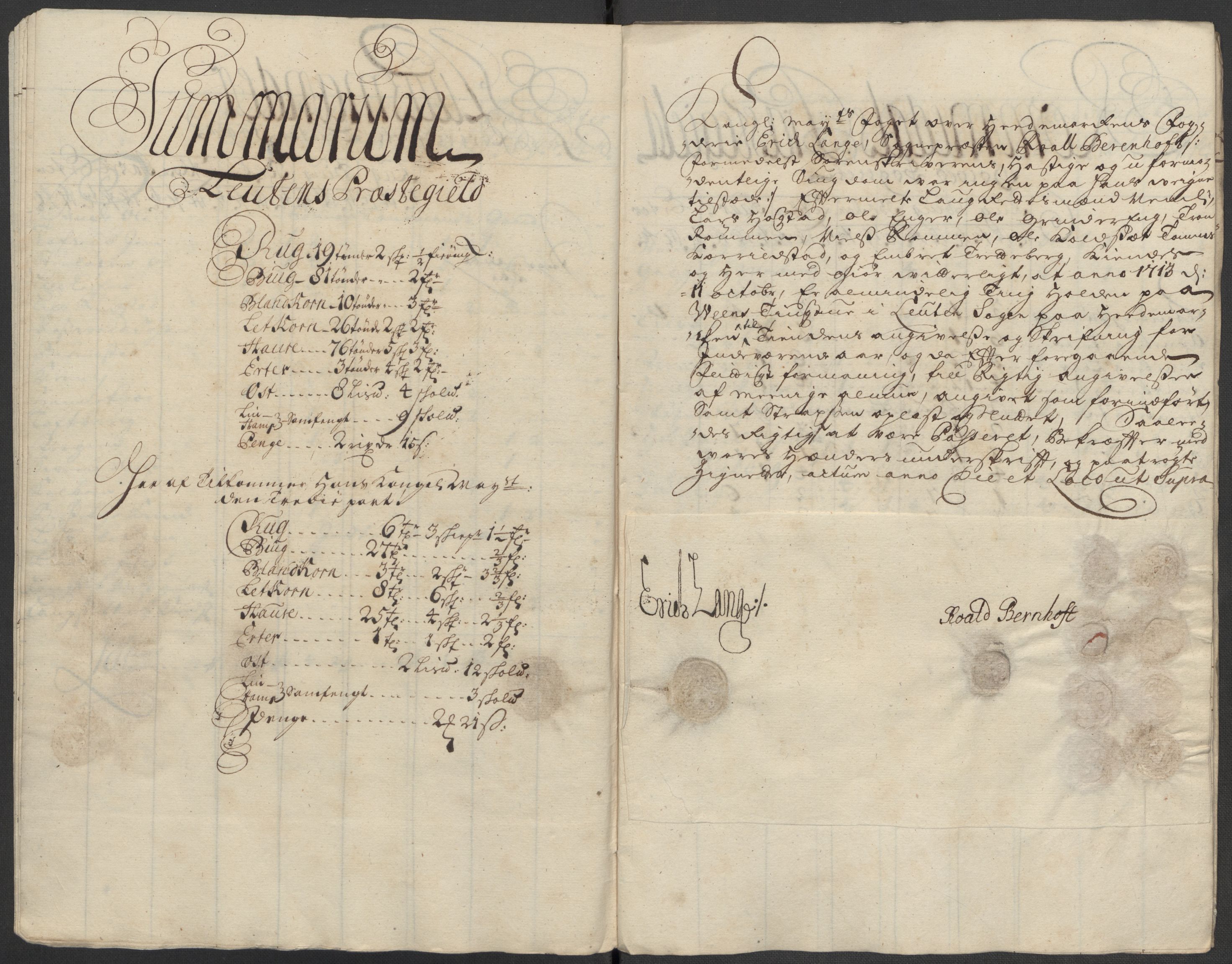 Rentekammeret inntil 1814, Reviderte regnskaper, Fogderegnskap, AV/RA-EA-4092/R16/L1050: Fogderegnskap Hedmark, 1713, p. 319